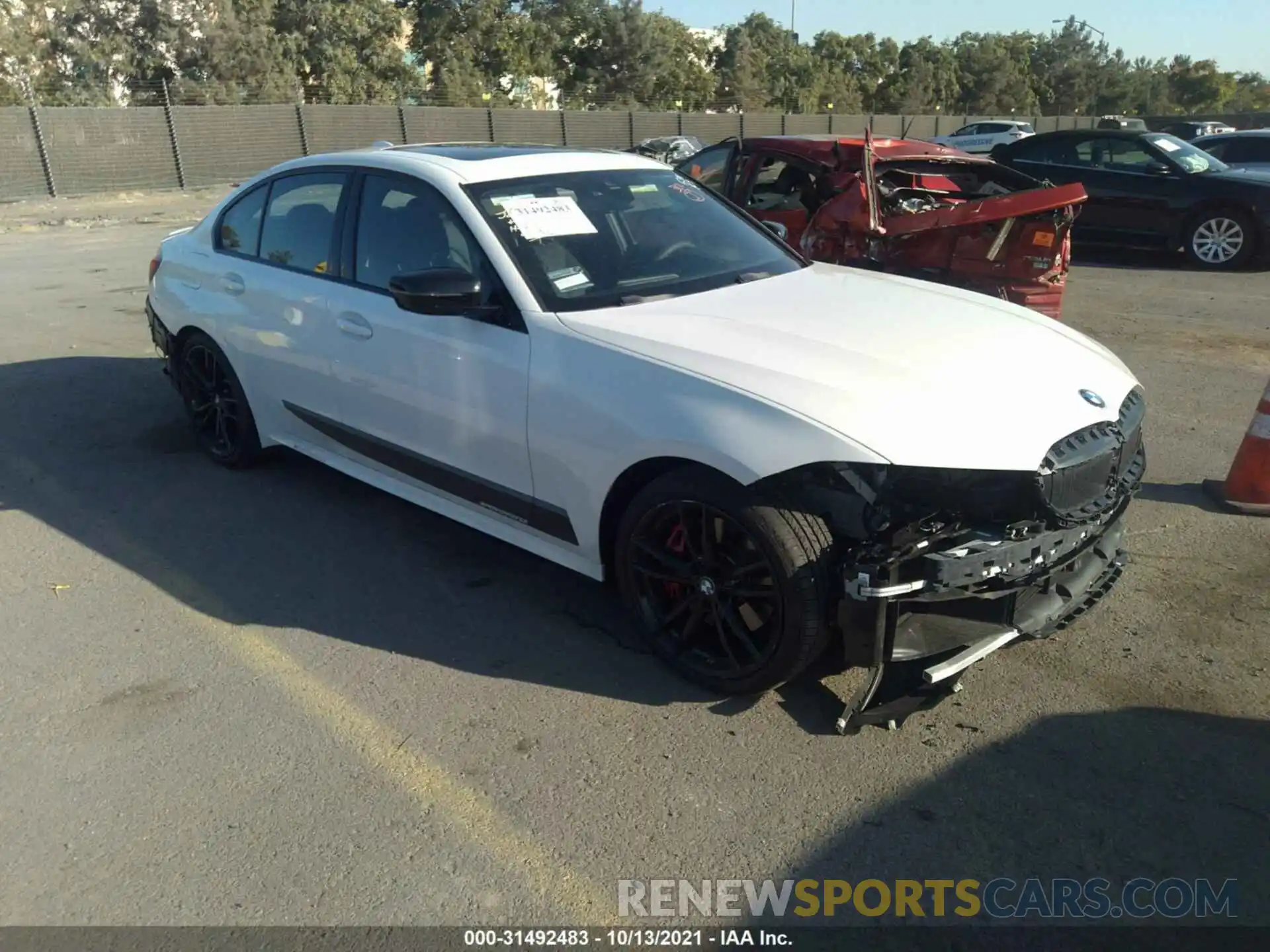 1 Photograph of a damaged car 3MW5U7J01M8B53979 BMW 3 SERIES 2021