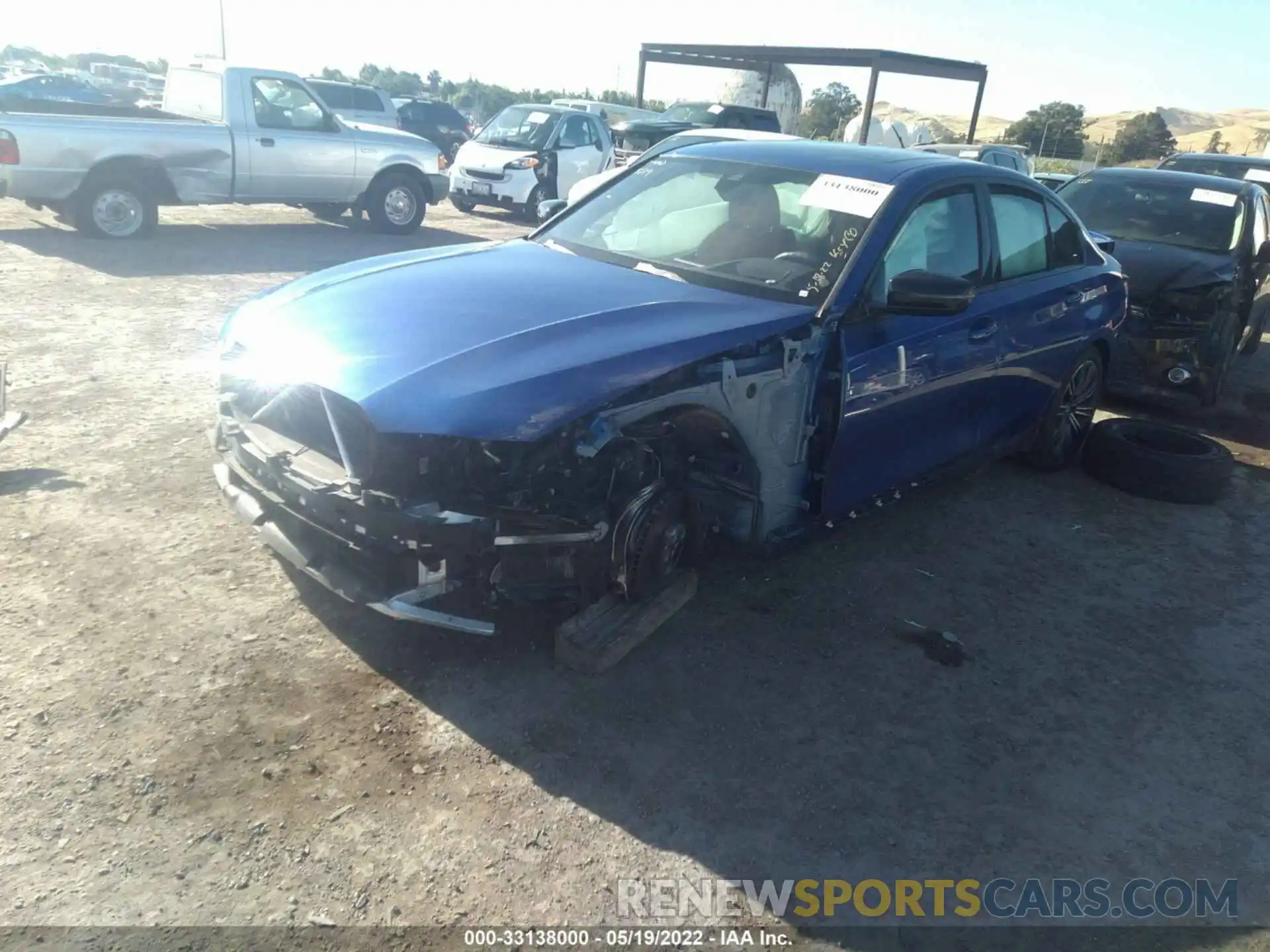 2 Photograph of a damaged car 3MW5U7J05M8B53886 BMW 3 SERIES 2021