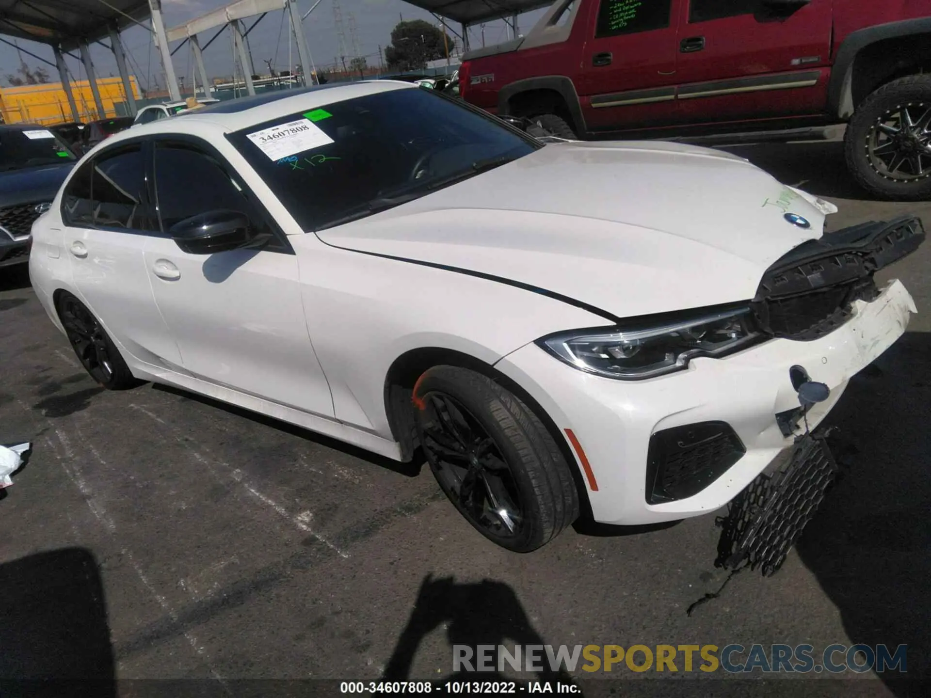 1 Photograph of a damaged car 3MW5U7J05M8B60918 BMW 3 SERIES 2021