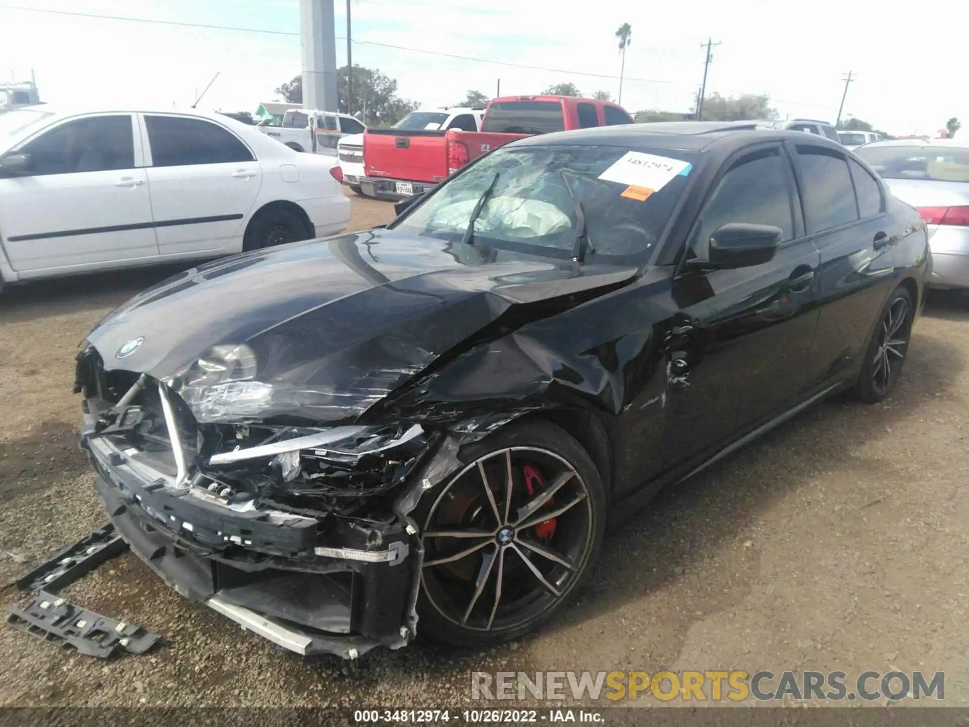 2 Photograph of a damaged car 3MW5U7J06M8B97573 BMW 3 SERIES 2021