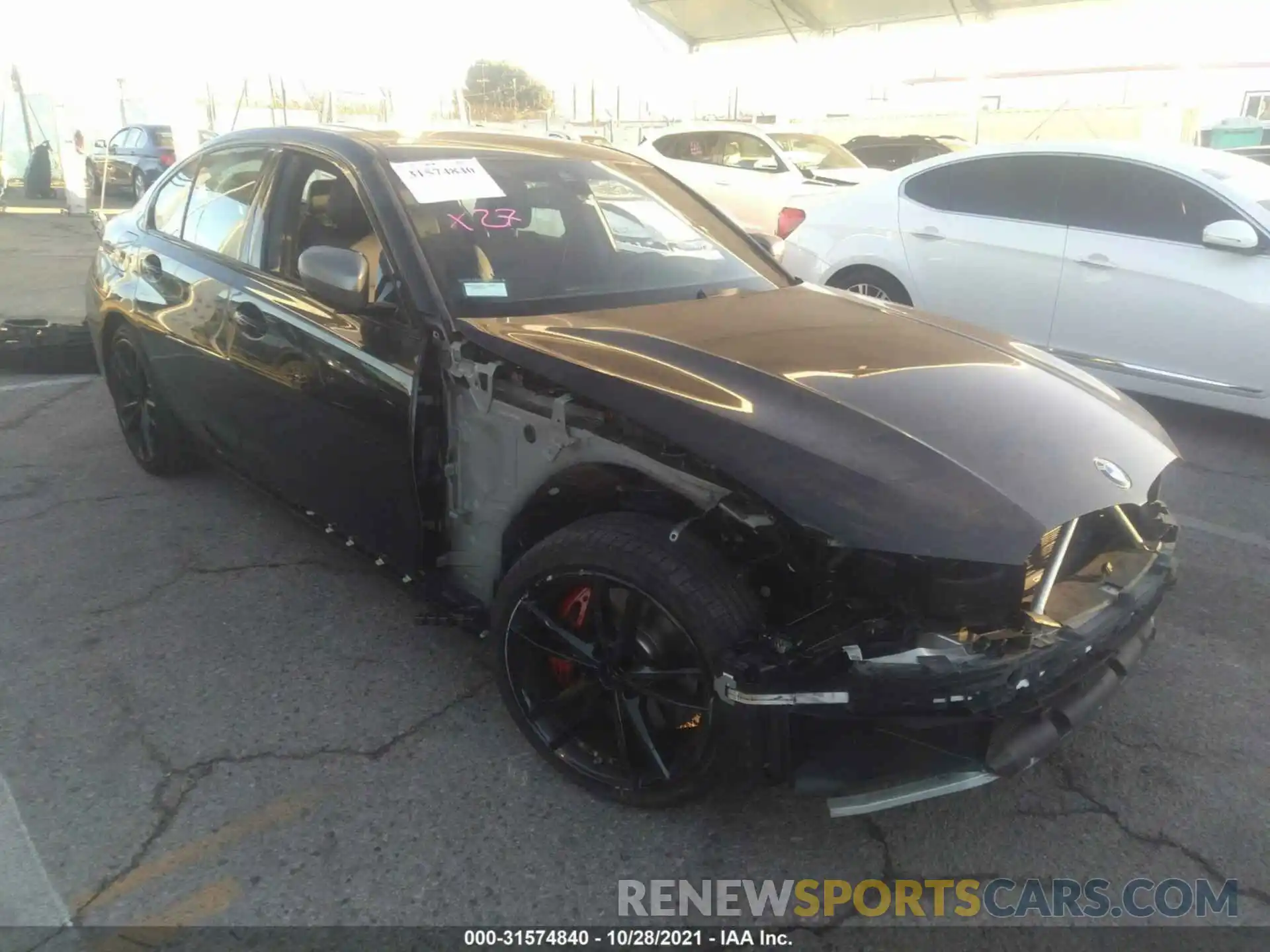 1 Photograph of a damaged car 3MW5U7J07M8B60130 BMW 3 SERIES 2021