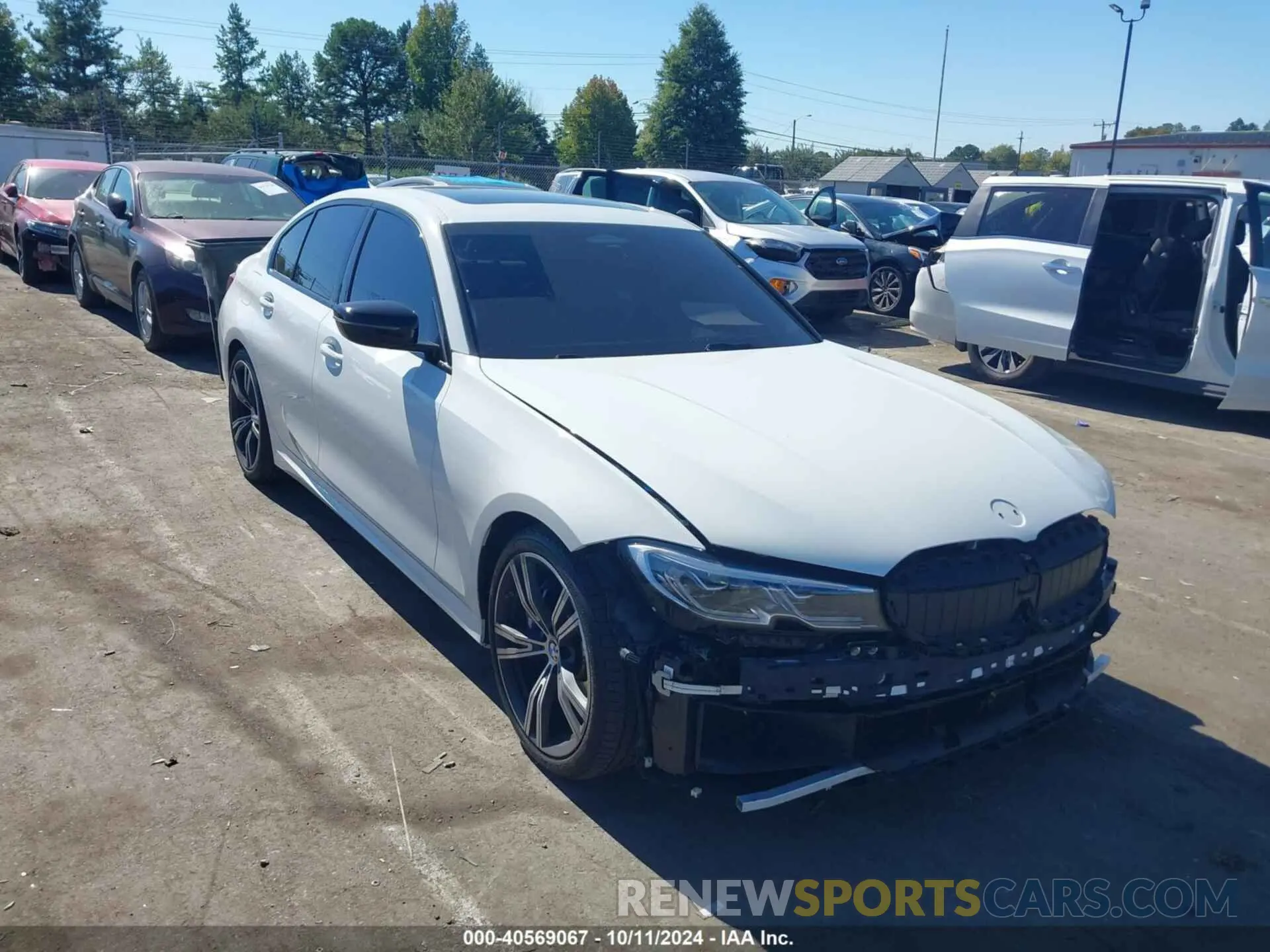 1 Photograph of a damaged car 3MW5U7J07M8C12419 BMW 3 SERIES 2021