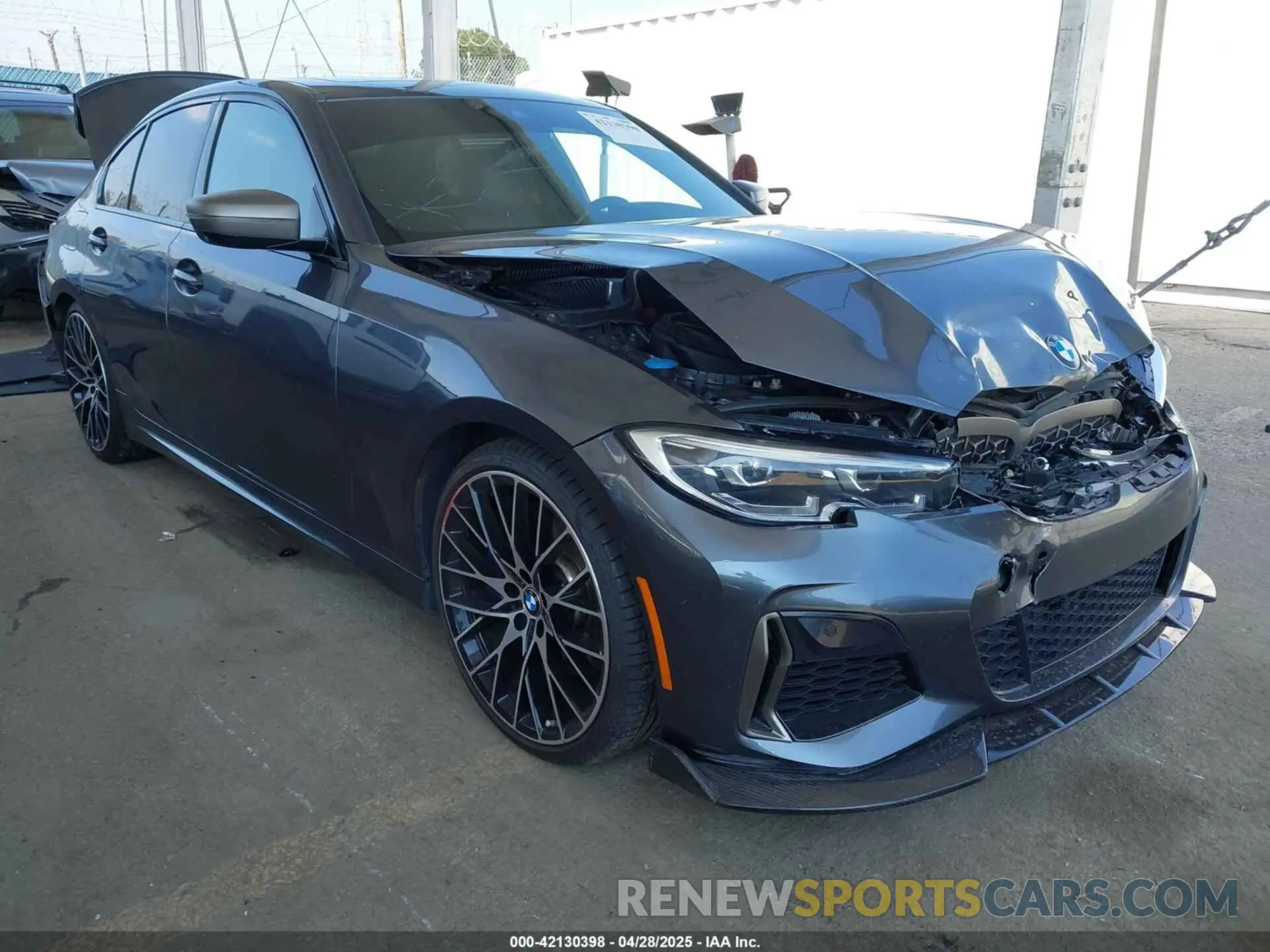 1 Photograph of a damaged car 3MW5U7J09M8B57522 BMW 3 SERIES 2021