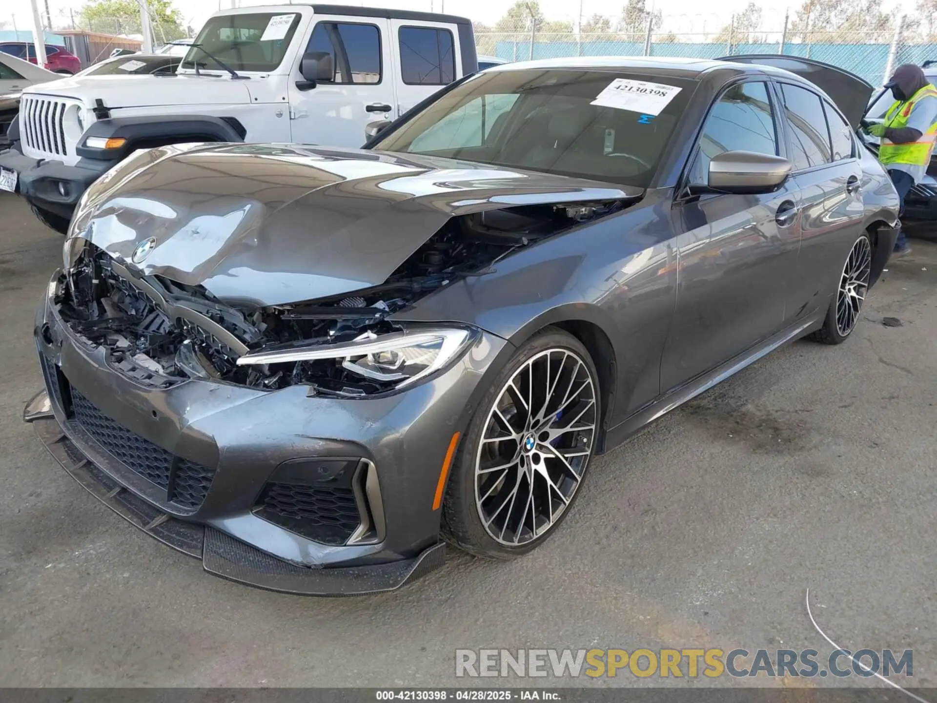 2 Photograph of a damaged car 3MW5U7J09M8B57522 BMW 3 SERIES 2021