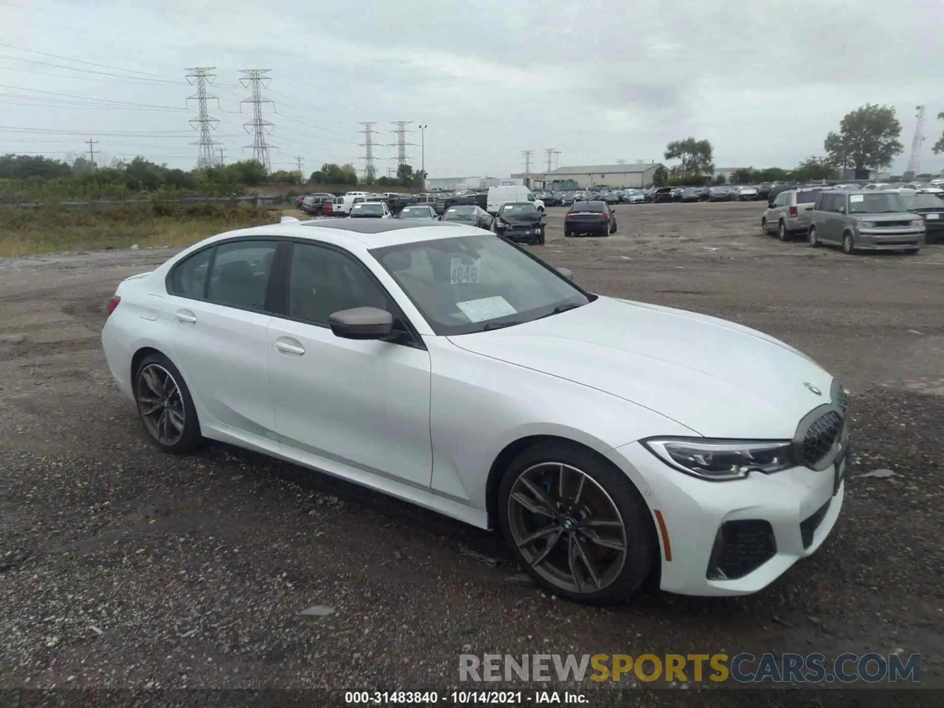 1 Photograph of a damaged car 3MW5U9J04M8B61652 BMW 3 SERIES 2021