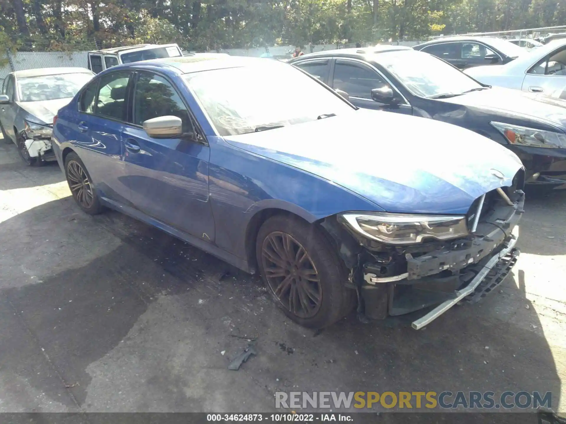 1 Photograph of a damaged car 3MW5U9J07M8B55473 BMW 3 SERIES 2021