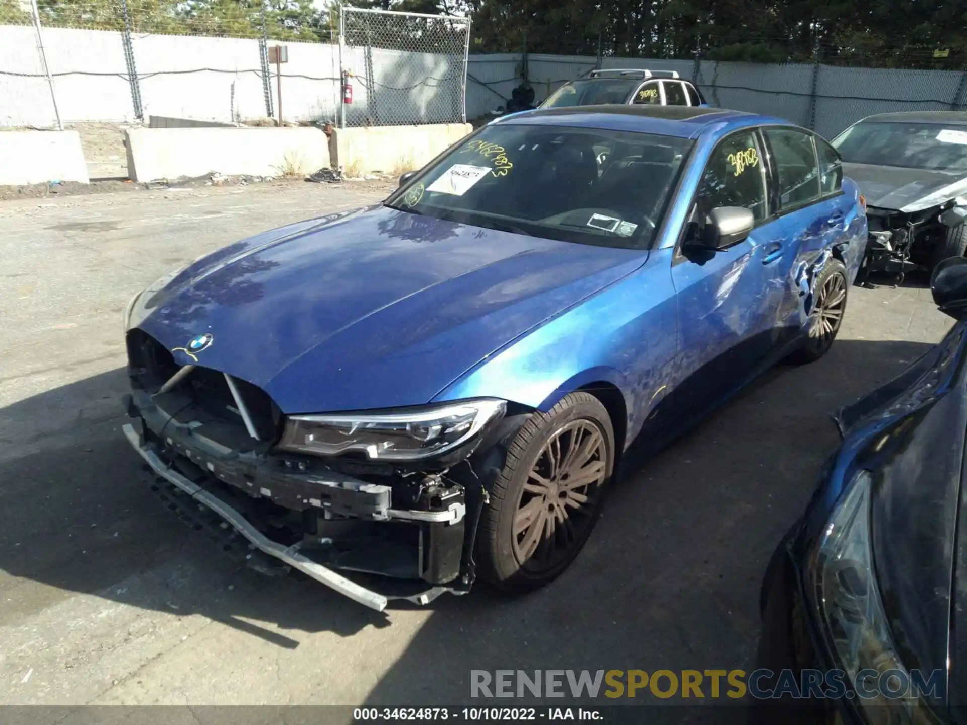 2 Photograph of a damaged car 3MW5U9J07M8B55473 BMW 3 SERIES 2021