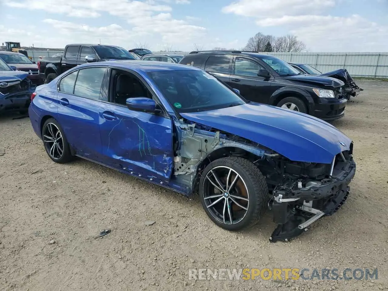 4 Photograph of a damaged car WBA5R7C03MFK91948 BMW 3 SERIES 2021
