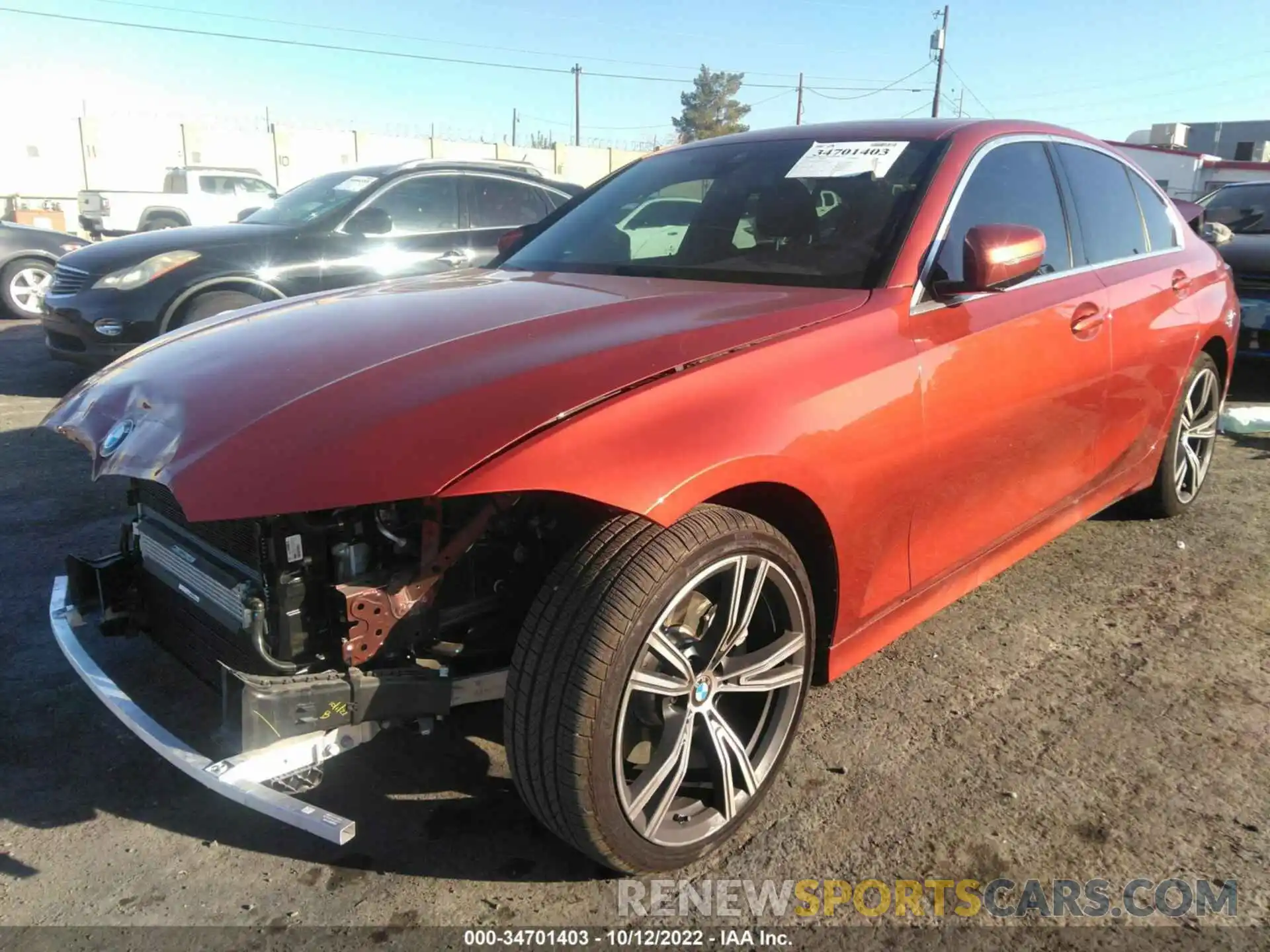 2 Photograph of a damaged car 3MW5R1J03N8C53727 BMW 3 SERIES 2022