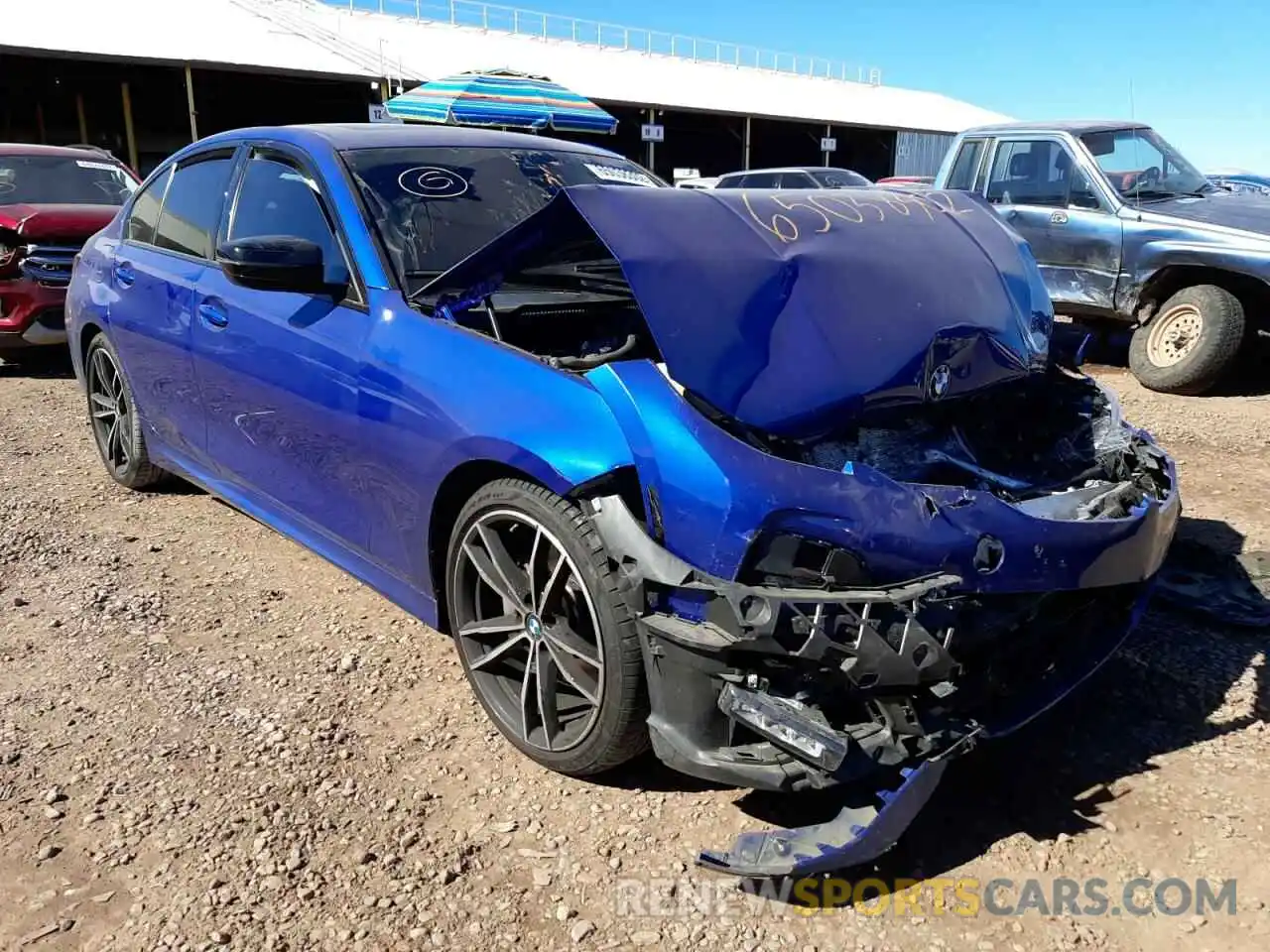 1 Photograph of a damaged car 3MW5R1J05N8C23970 BMW 3 SERIES 2022