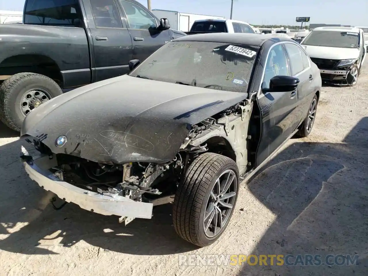 2 Photograph of a damaged car 3MW5R1J05N8C28991 BMW 3 SERIES 2022