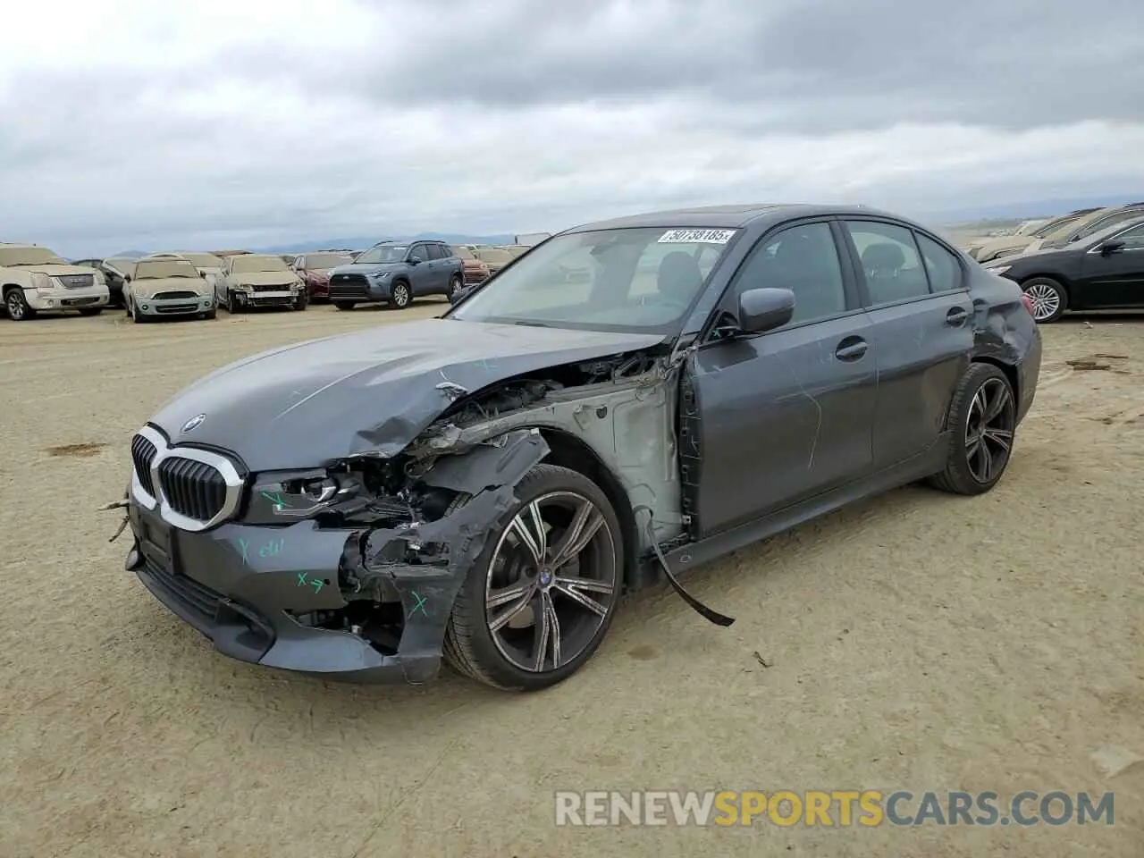 1 Photograph of a damaged car 3MW5R1J05N8C48755 BMW 3 SERIES 2022