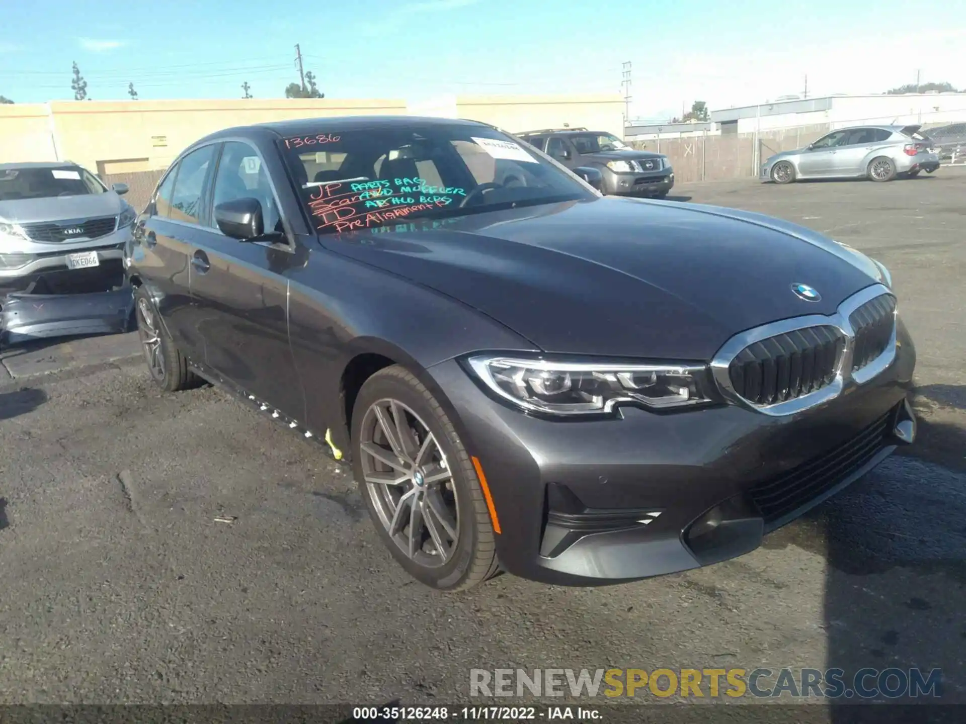 1 Photograph of a damaged car 3MW5R1J07N8C50958 BMW 3 SERIES 2022