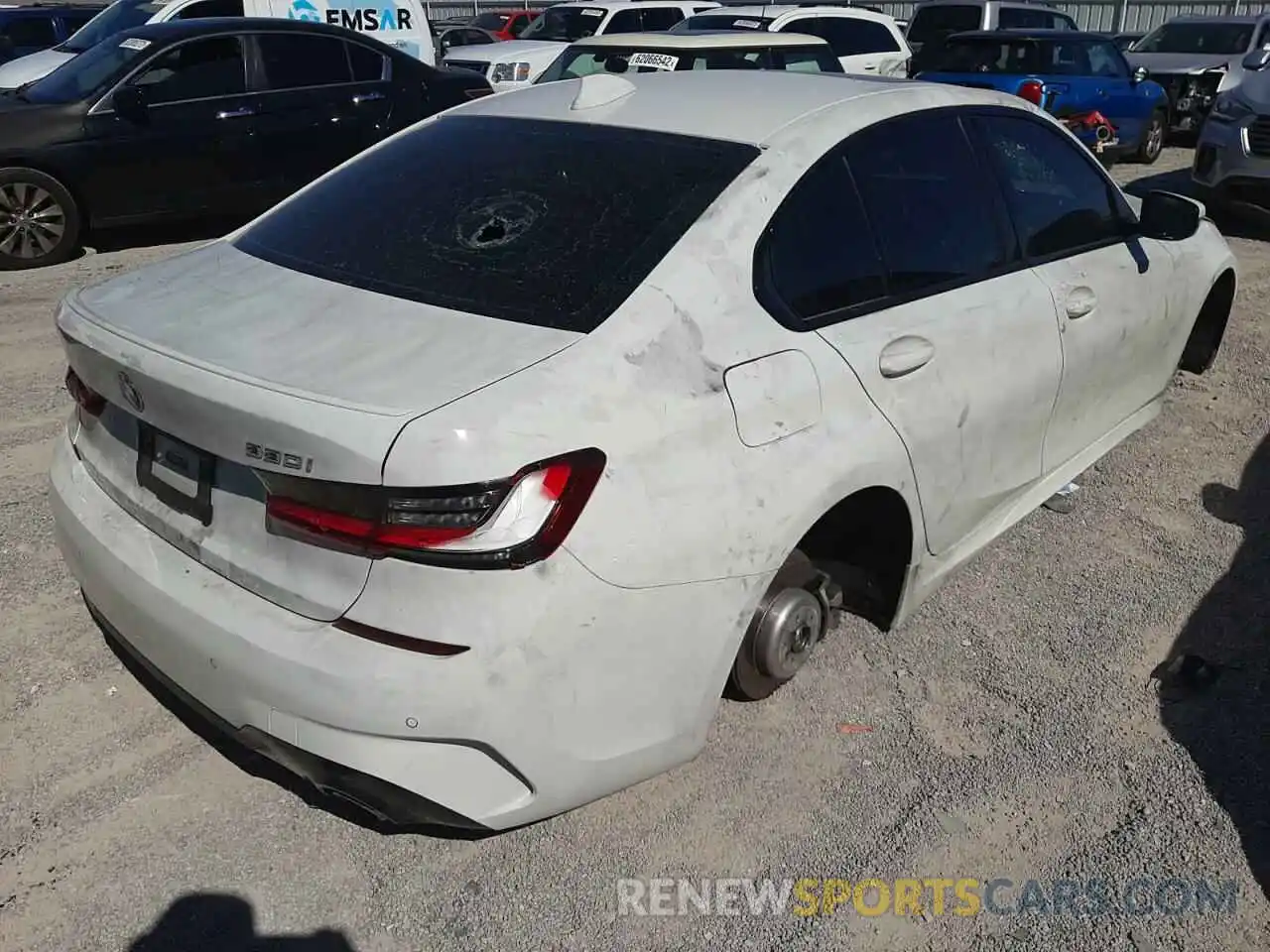 4 Photograph of a damaged car 3MW5R1J08N8C28435 BMW 3 SERIES 2022