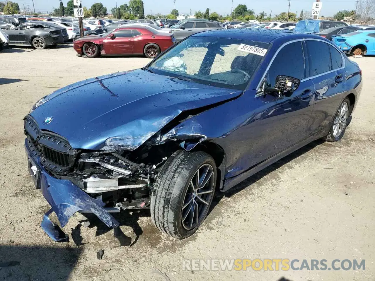 1 Photograph of a damaged car 3MW5R1J09N8C25348 BMW 3 SERIES 2022