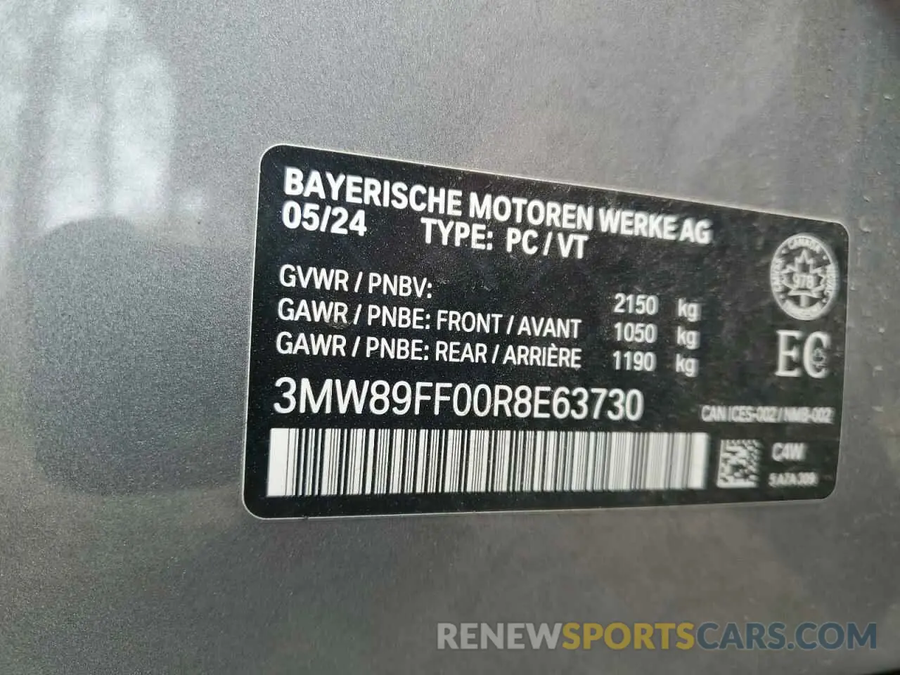 13 Photograph of a damaged car 3MW89FF00R8E63730 BMW 3 SERIES 2024