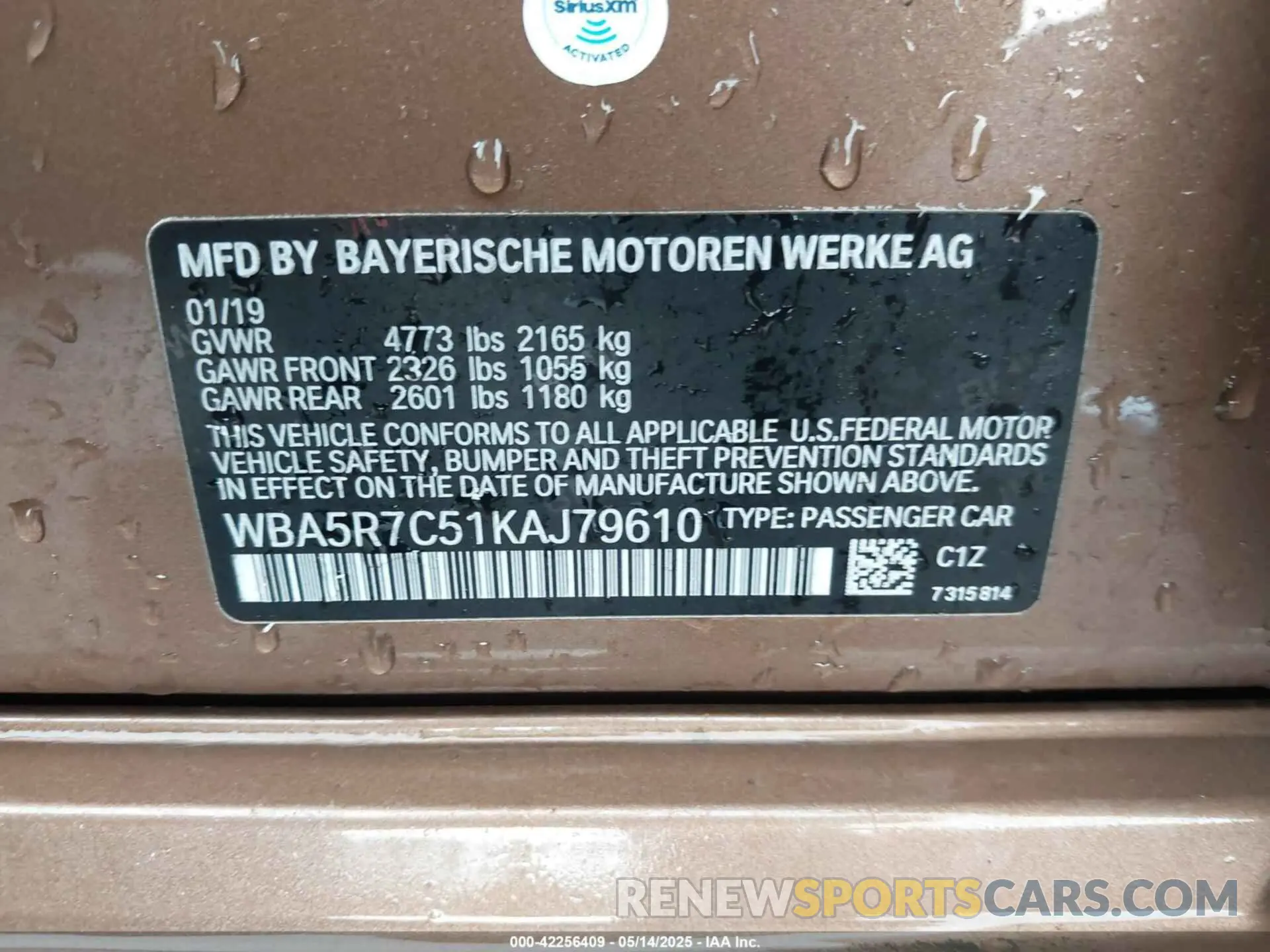 9 Photograph of a damaged car WBA5R7C51KAJ79610 BMW 330I 2019