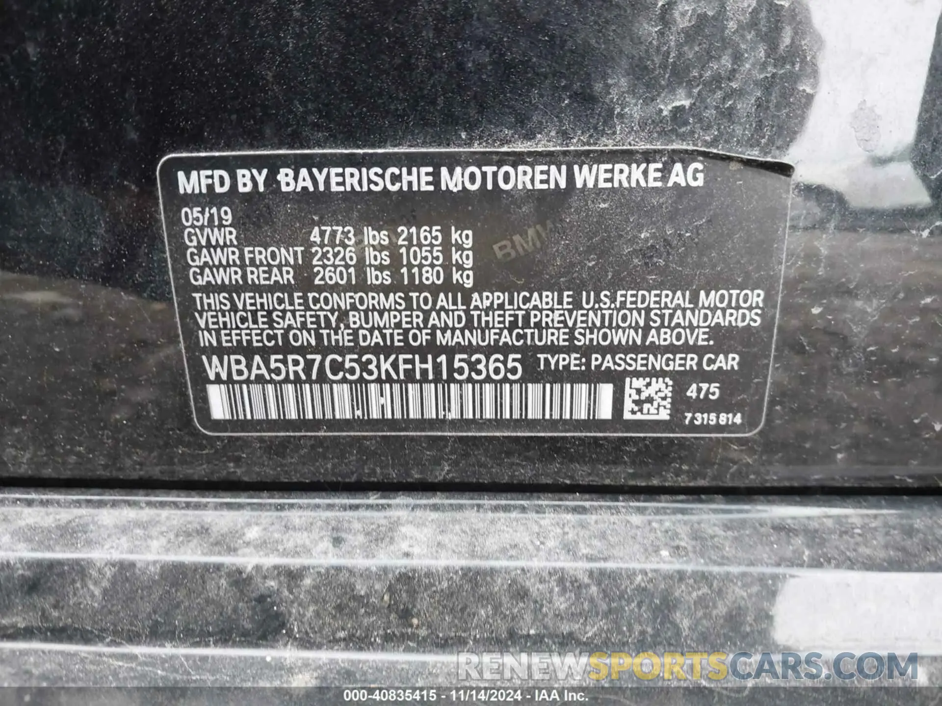 9 Photograph of a damaged car WBA5R7C53KFH15365 BMW 330I 2019