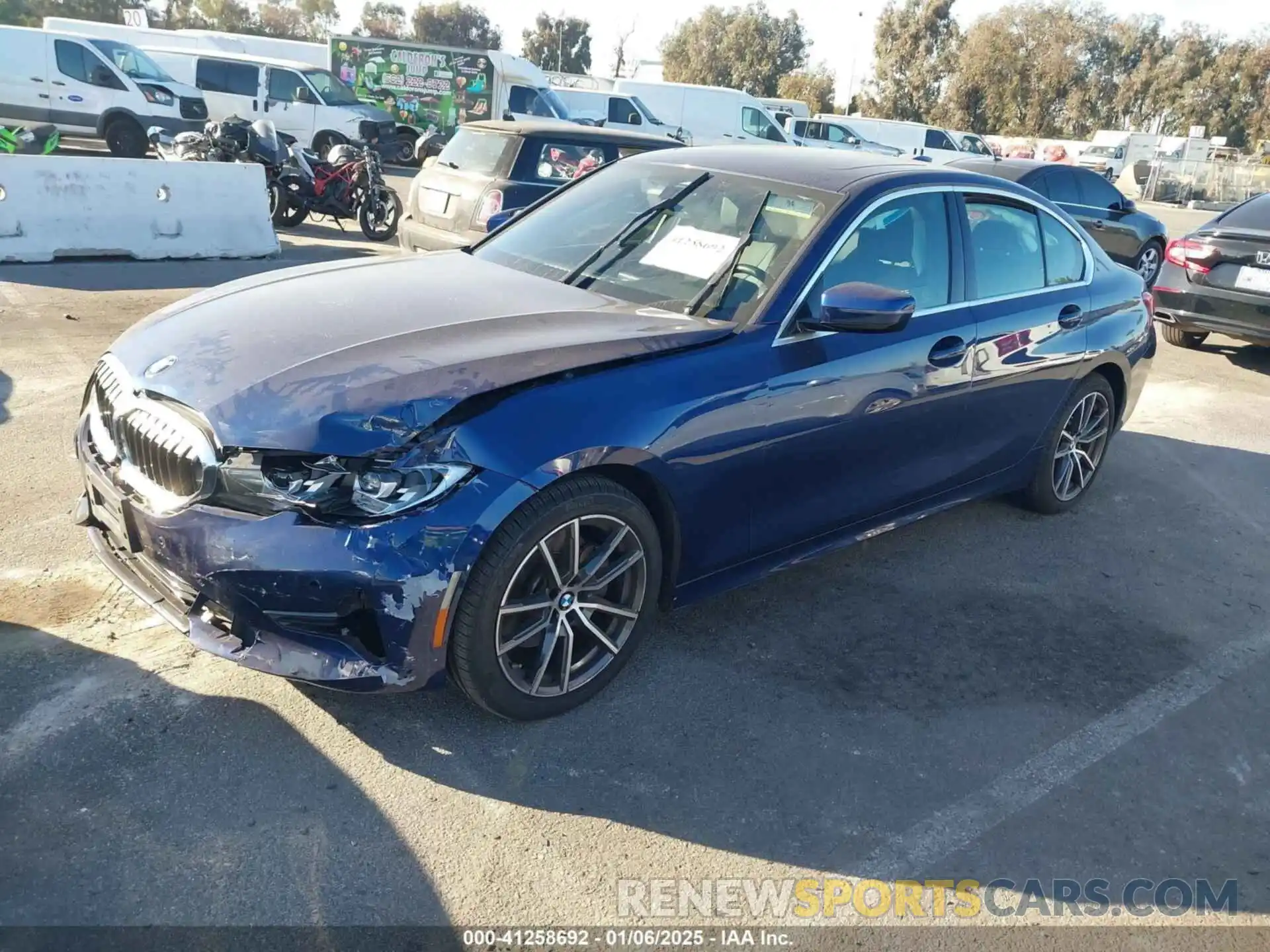 2 Photograph of a damaged car 3MW5R1J01L8B14483 BMW 330I 2020