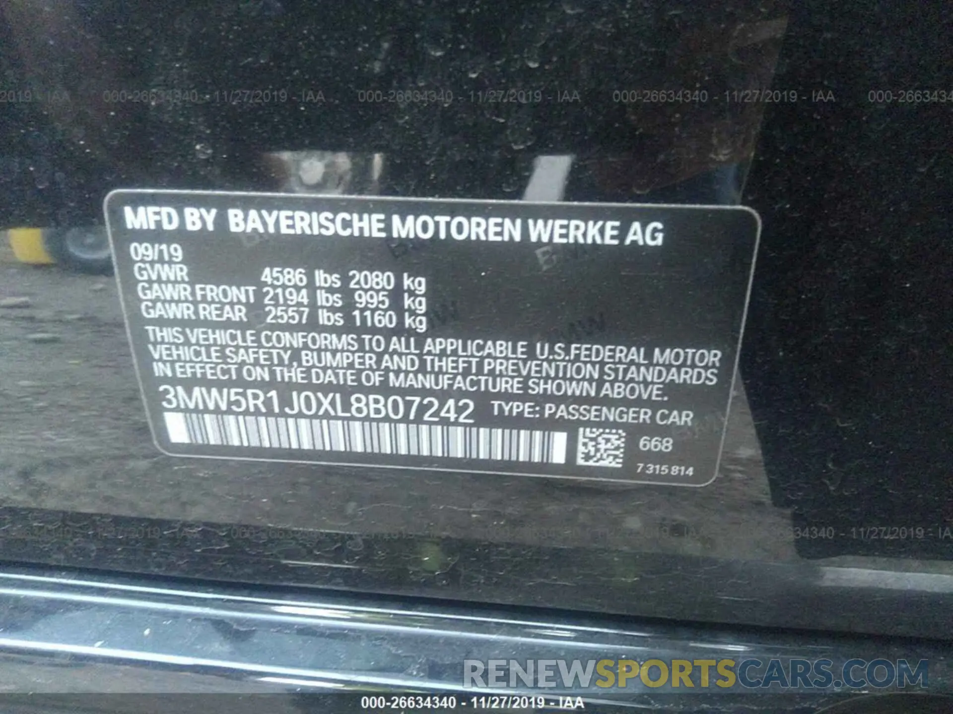 9 Photograph of a damaged car 3MW5R1J0XL8B07242 BMW 330I 2020