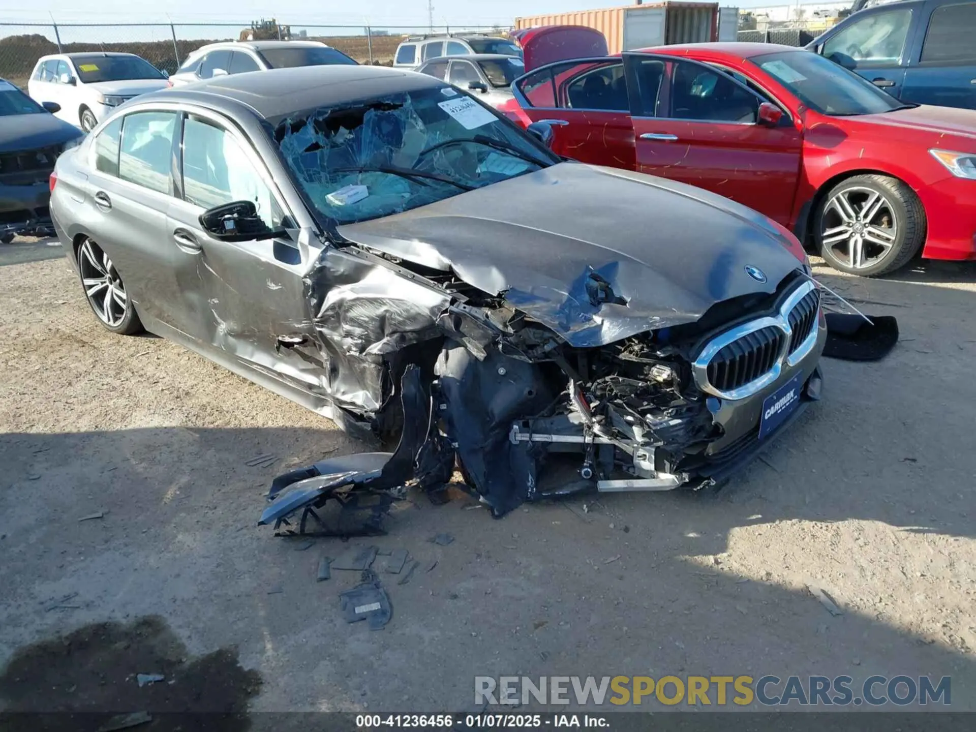 1 Photograph of a damaged car 3MW5R1J0XL8B39625 BMW 330I 2020