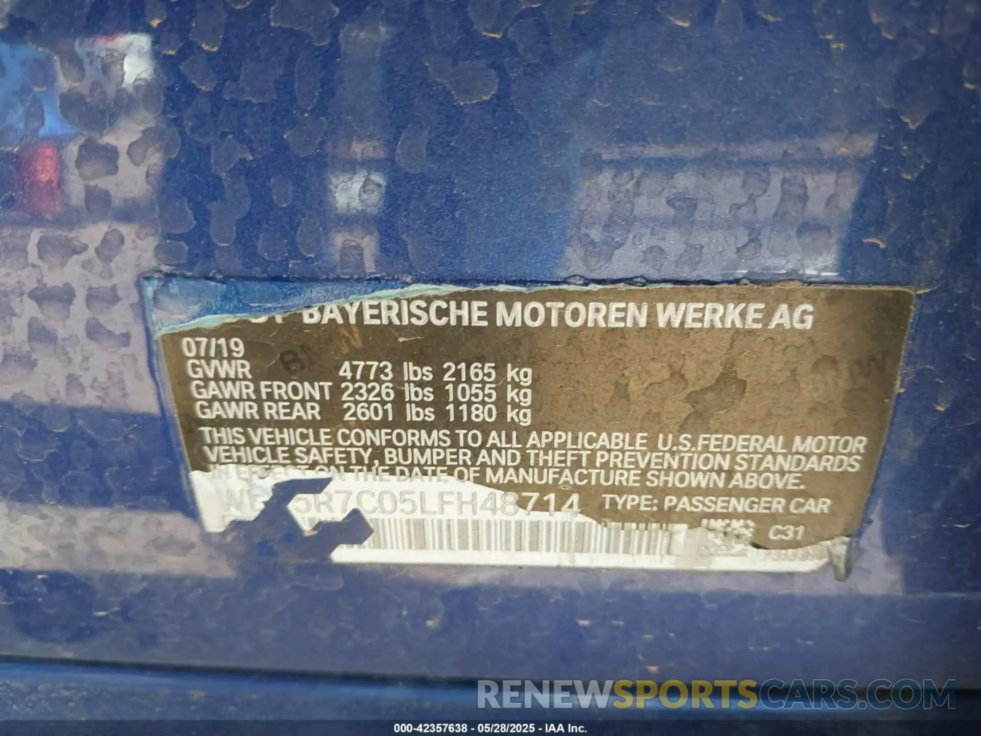 9 Photograph of a damaged car WBA5R7C05LFH48714 BMW 330I 2020
