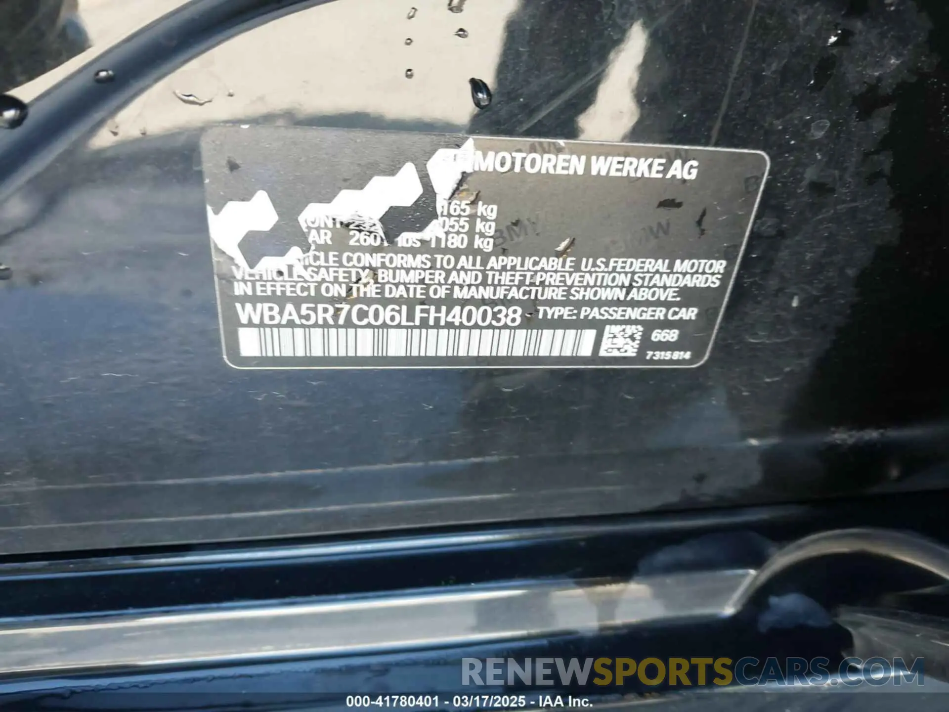 9 Photograph of a damaged car WBA5R7C06LFH40038 BMW 330I 2020