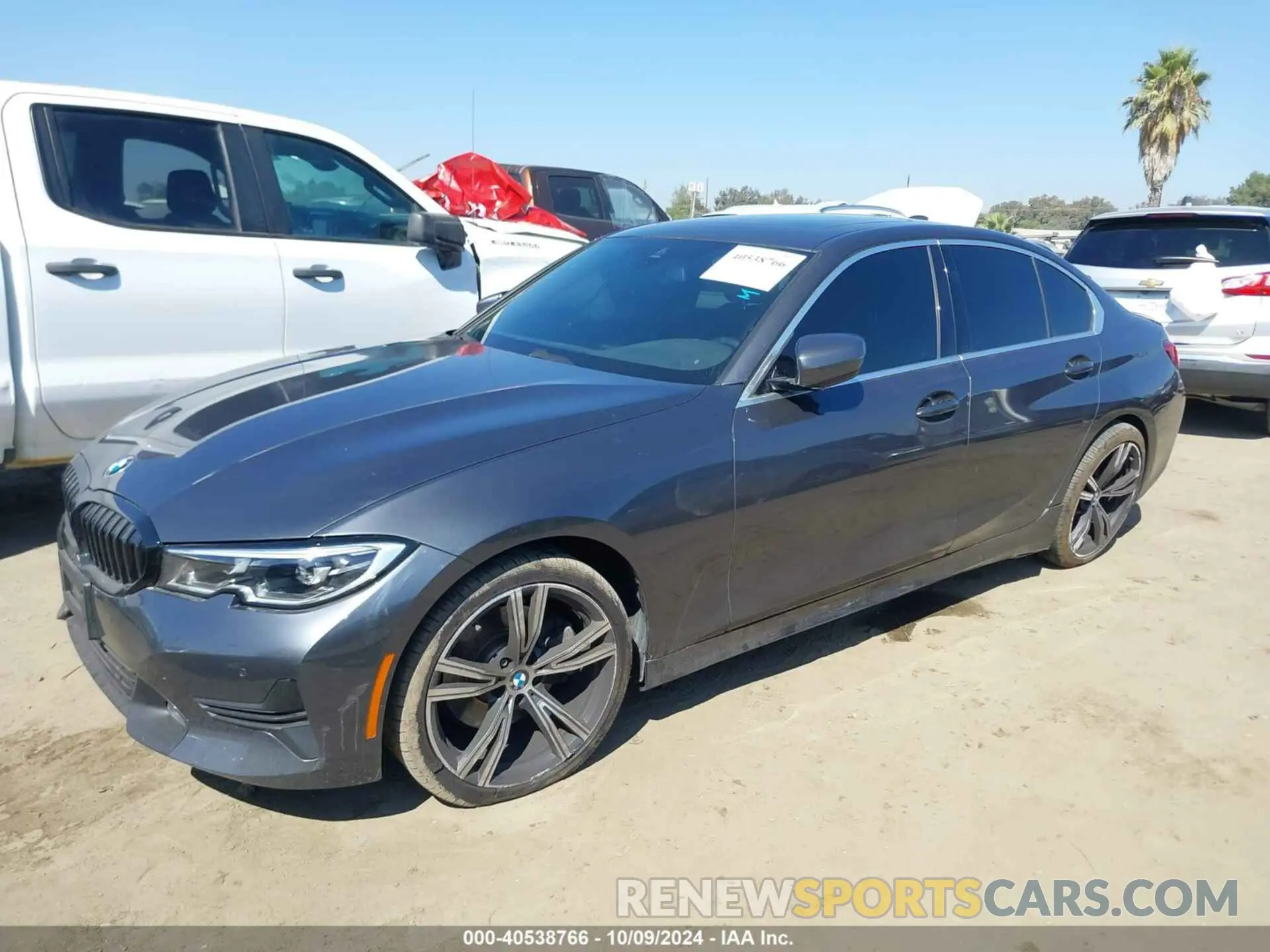 2 Photograph of a damaged car 3MW5R1J01M8B53950 BMW 330I 2021