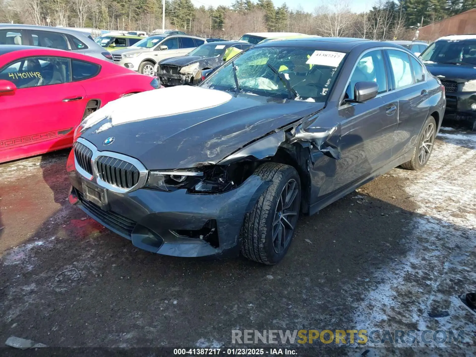 2 Photograph of a damaged car 3MW5R7J02M8C21224 BMW 330I 2021
