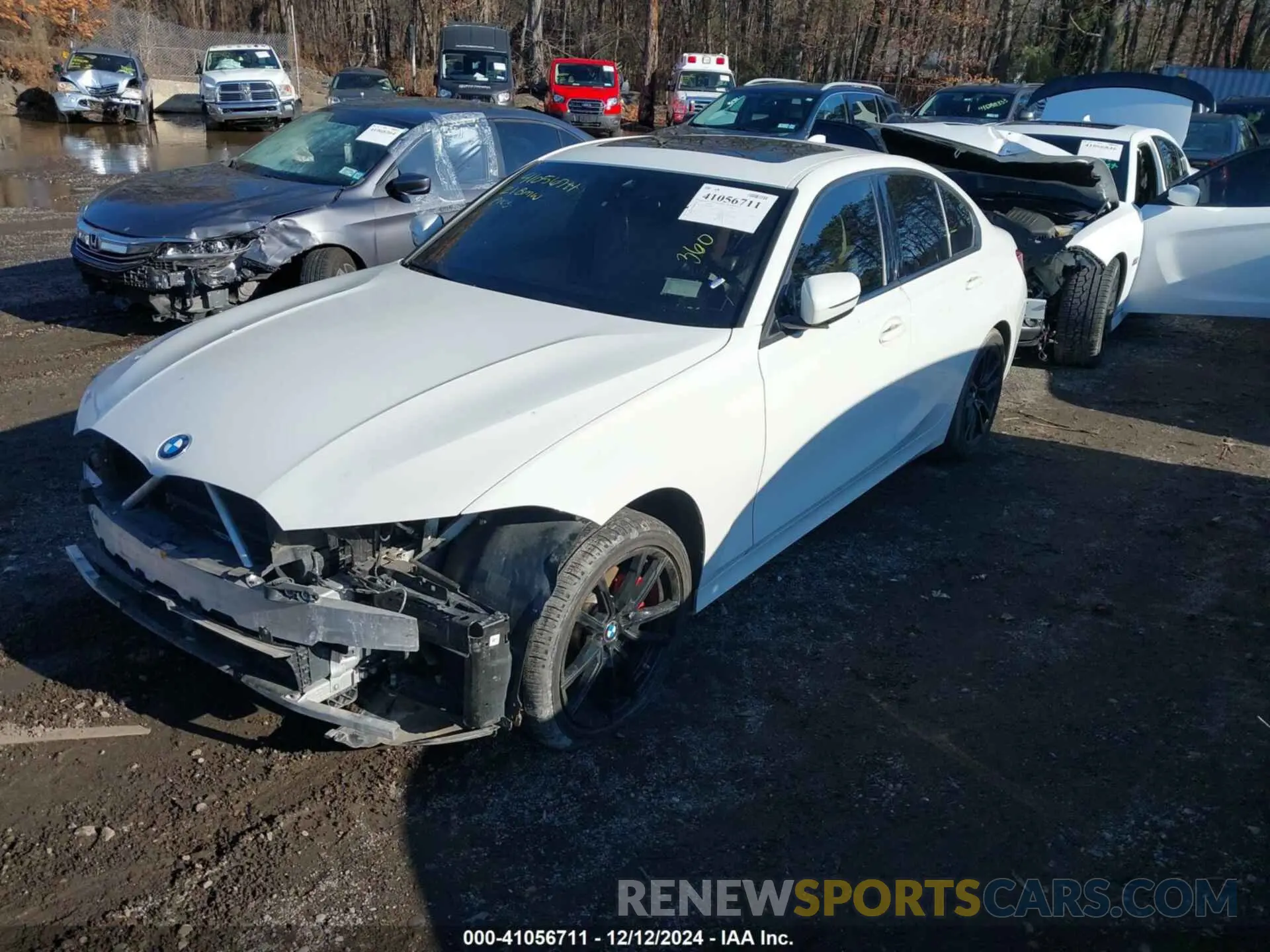 2 Photograph of a damaged car 3MW5R7J03M8B81459 BMW 330I 2021