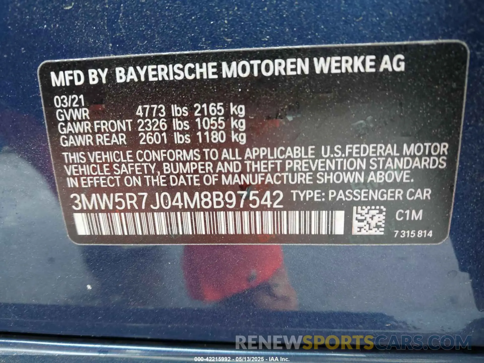 9 Photograph of a damaged car 3MW5R7J04M8B97542 BMW 330I 2021