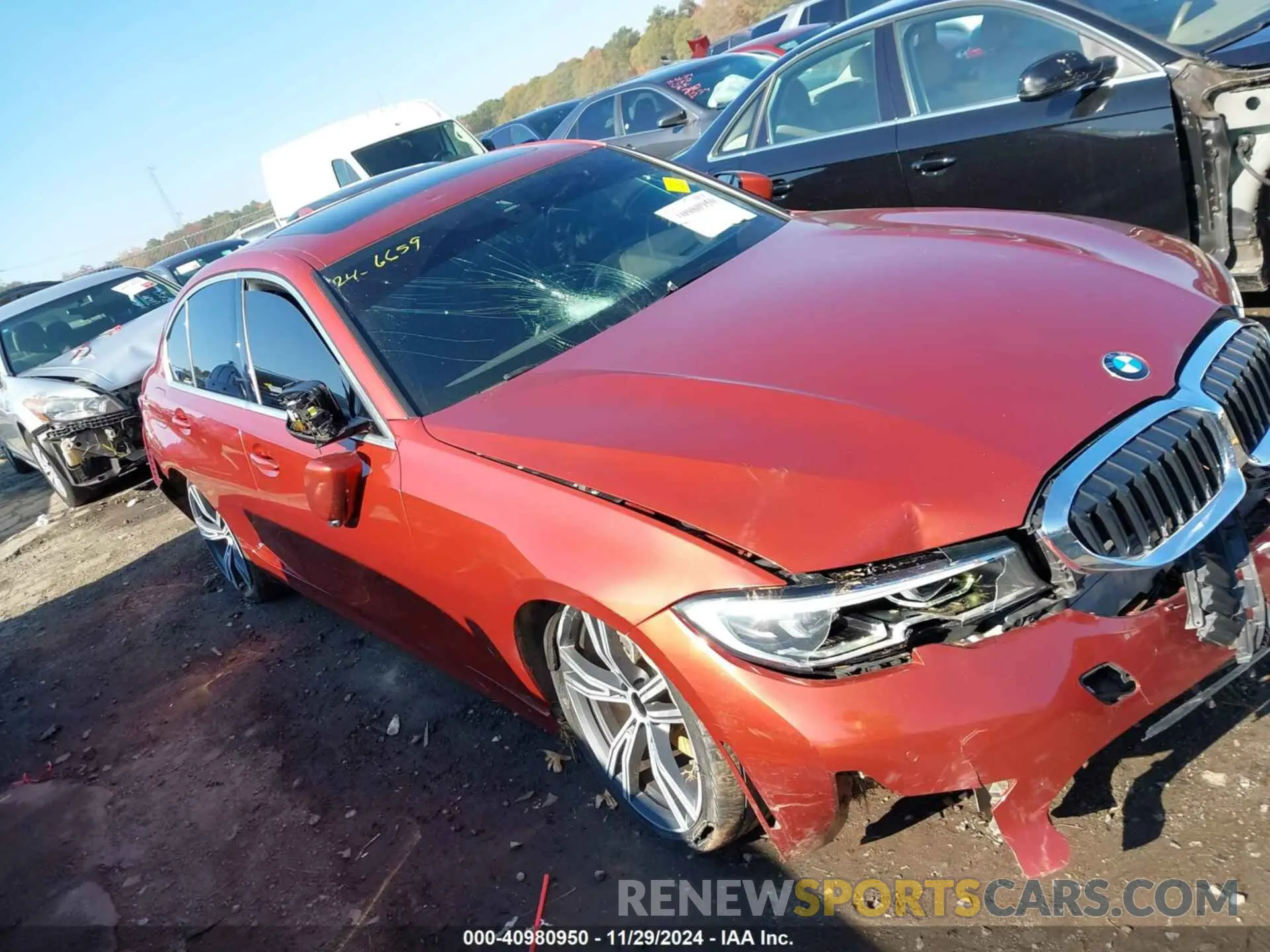1 Photograph of a damaged car 3MW5R7J06M8B48407 BMW 330I 2021