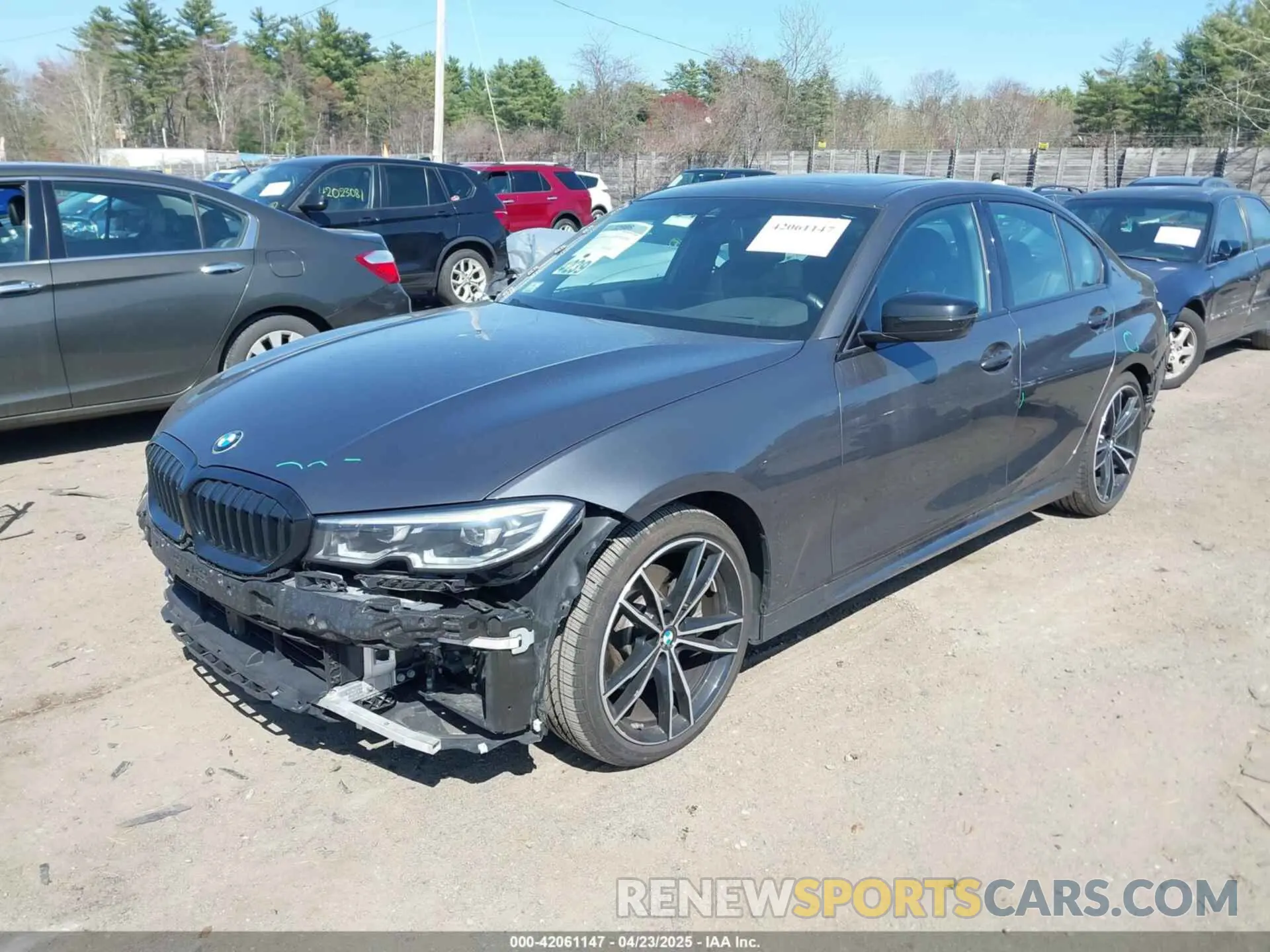 2 Photograph of a damaged car 3MW5R7J08M8C03343 BMW 330I 2021
