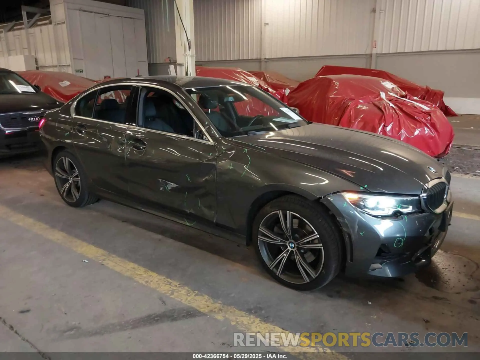 1 Photograph of a damaged car 3MW5R7J09M8C00676 BMW 330I 2021