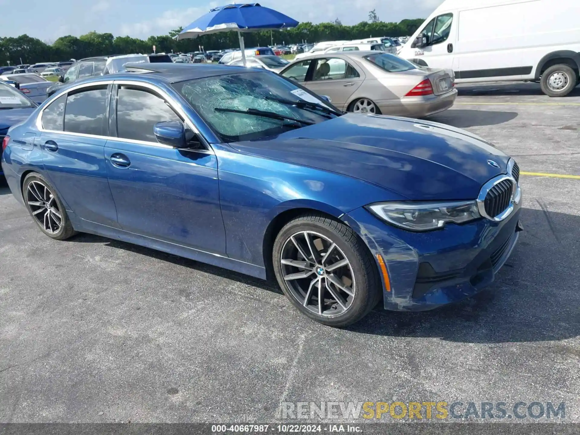 1 Photograph of a damaged car 3MW5R1J02N8C27863 BMW 330I 2022