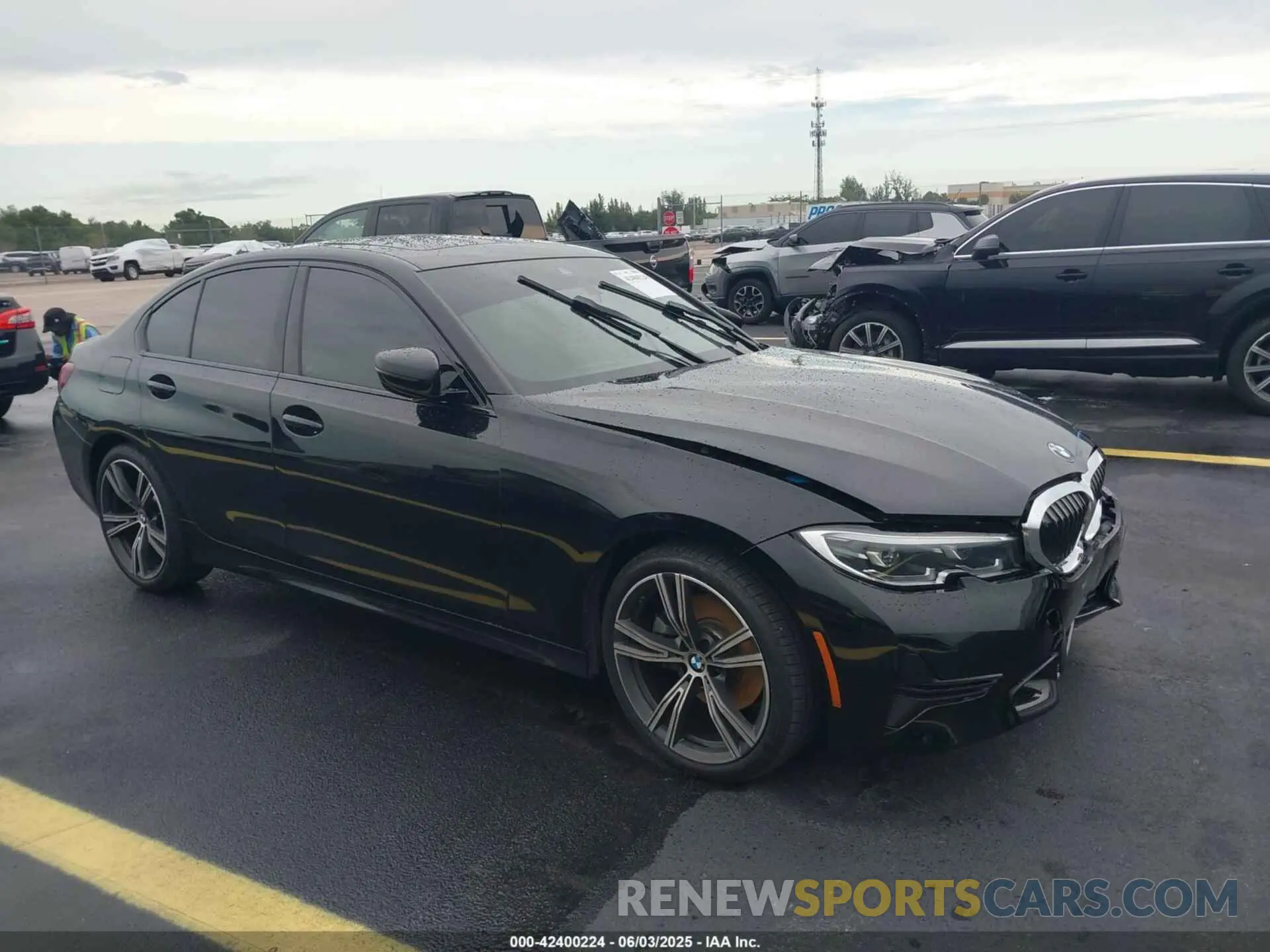 1 Photograph of a damaged car 3MW5R1J04N8C43708 BMW 330I 2022