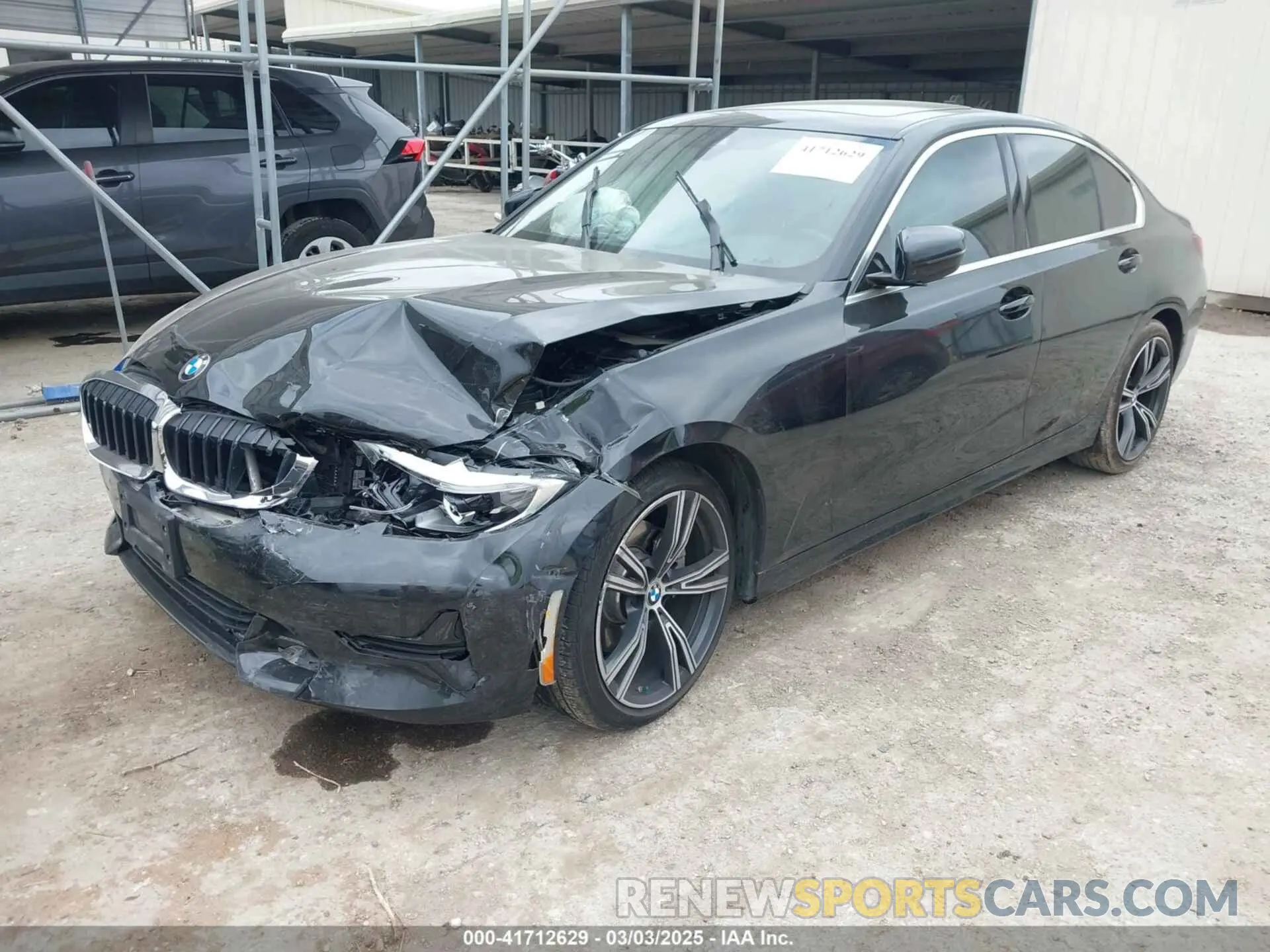 2 Photograph of a damaged car 3MW5R1J08N8C37393 BMW 330I 2022