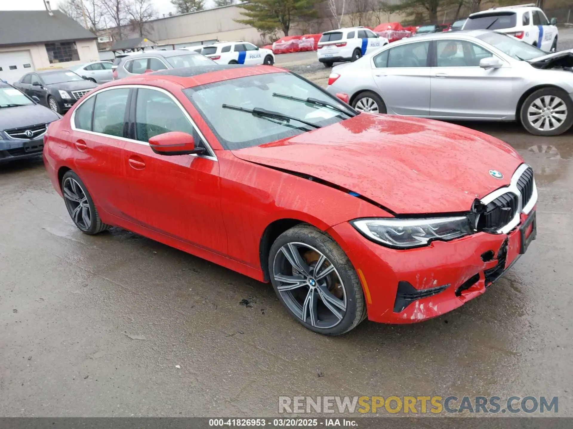 1 Photograph of a damaged car 3MW5R7J03N8C40477 BMW 330I 2022