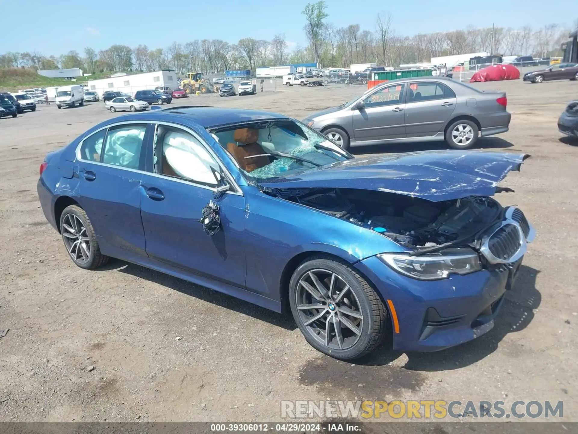 1 Photograph of a damaged car 3MW5R7J0XN8C38693 BMW 330I 2022
