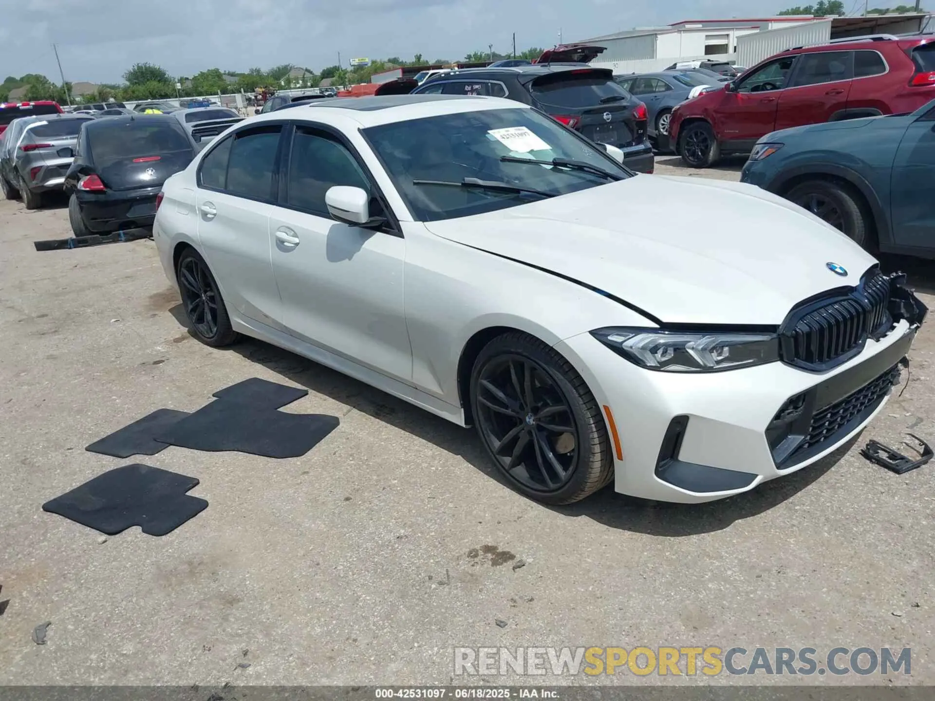 1 Photograph of a damaged car 3MW69FF03P8D11459 BMW 330I 2023
