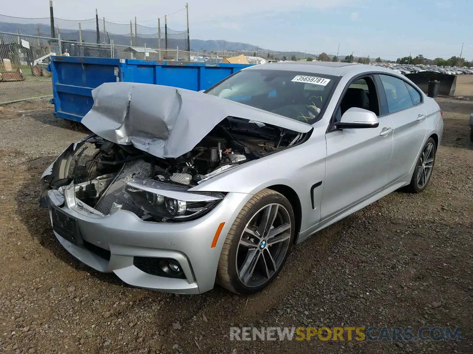 2 Photograph of a damaged car WBA4J1C50KBM12726 BMW 4 SERIES 2019