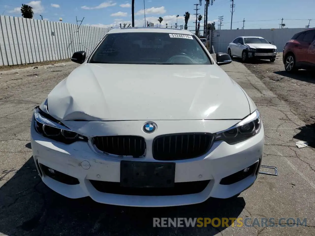 5 Photograph of a damaged car WBA4J1C53KBM16981 BMW 4 SERIES 2019