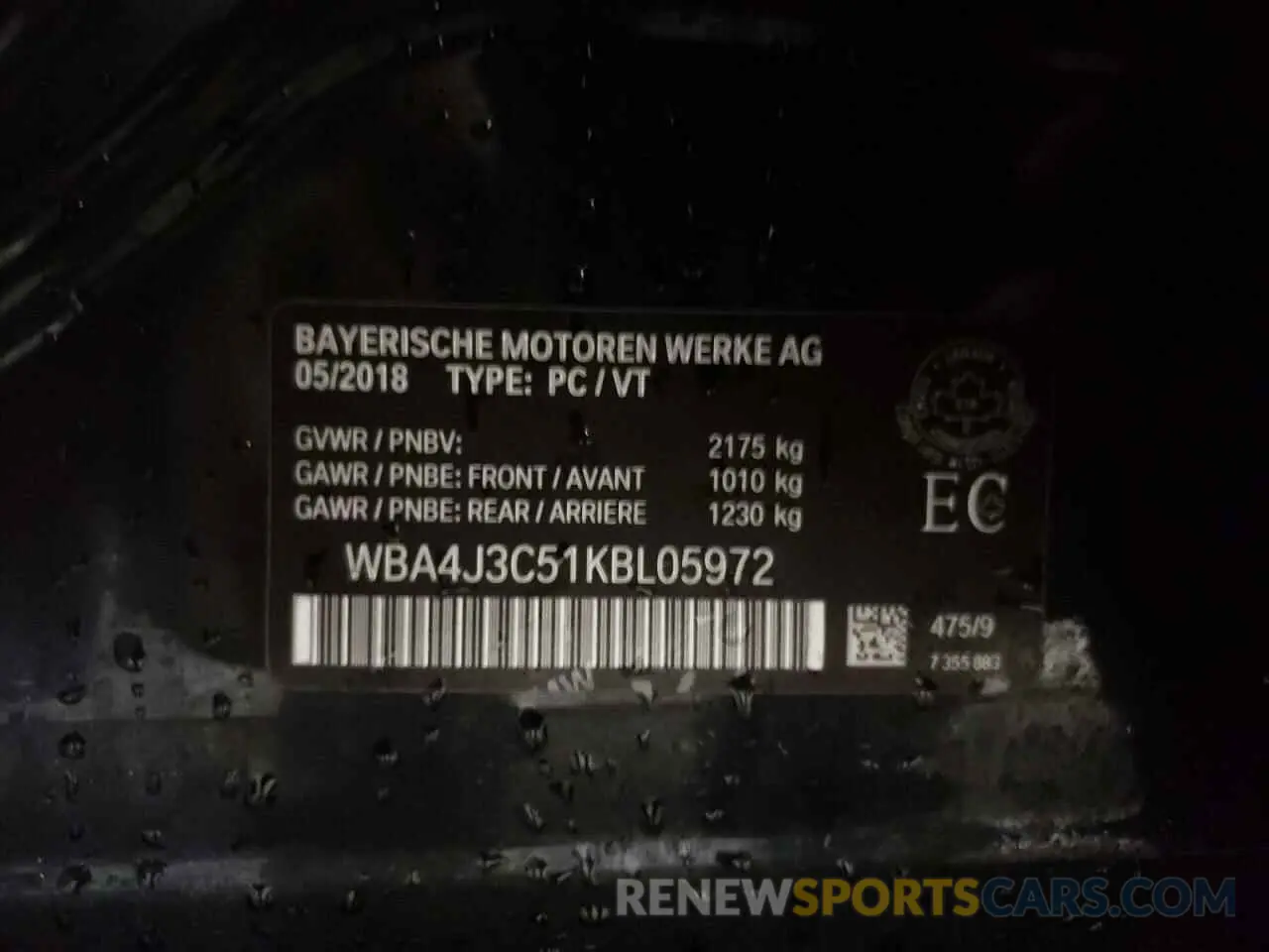 13 Photograph of a damaged car WBA4J3C51KBL05972 BMW 4 SERIES 2019