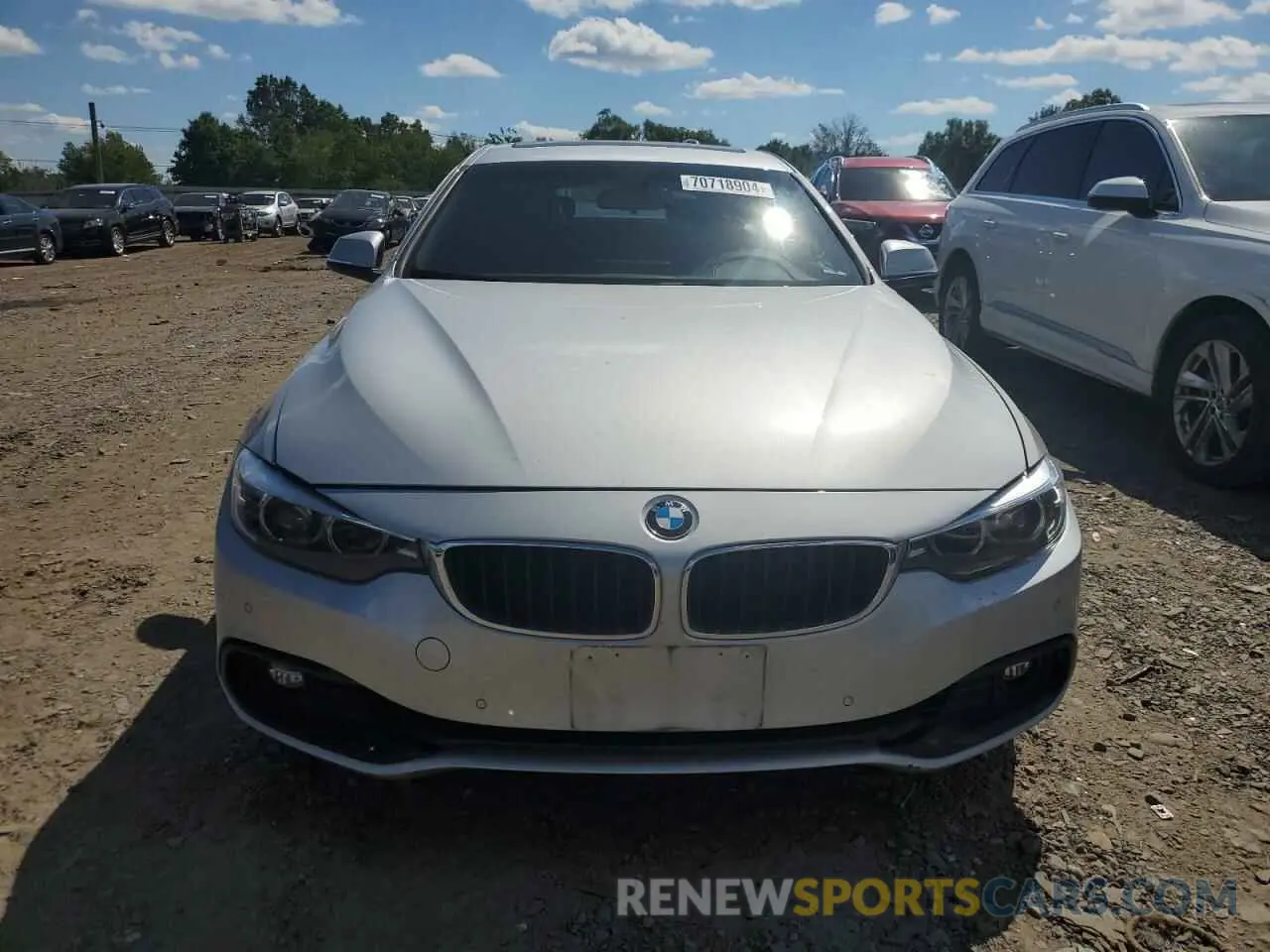 5 Photograph of a damaged car WBA4J3C51KBL10430 BMW 4 SERIES 2019