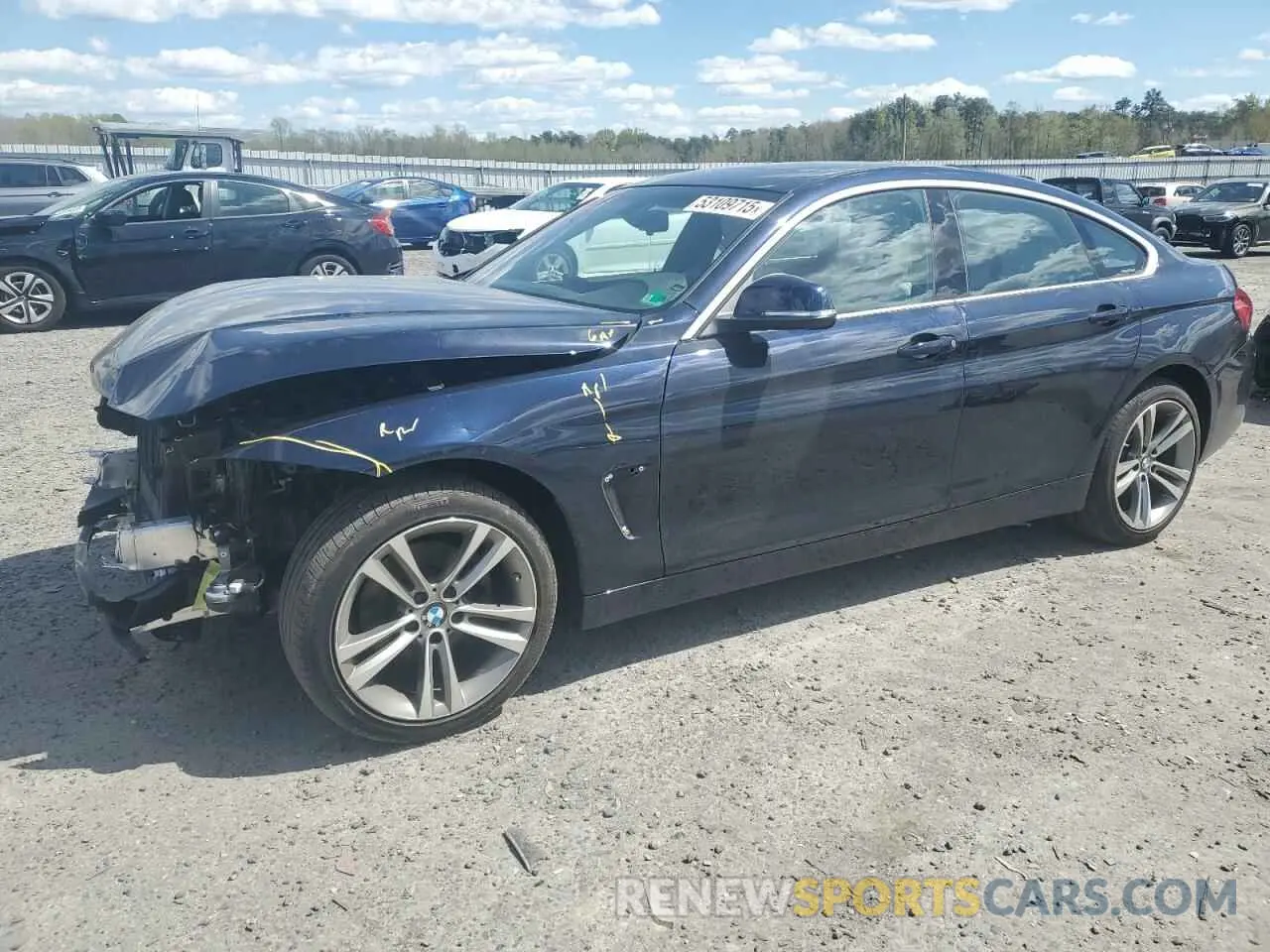 1 Photograph of a damaged car WBA4J3C59KBL07291 BMW 4 SERIES 2019
