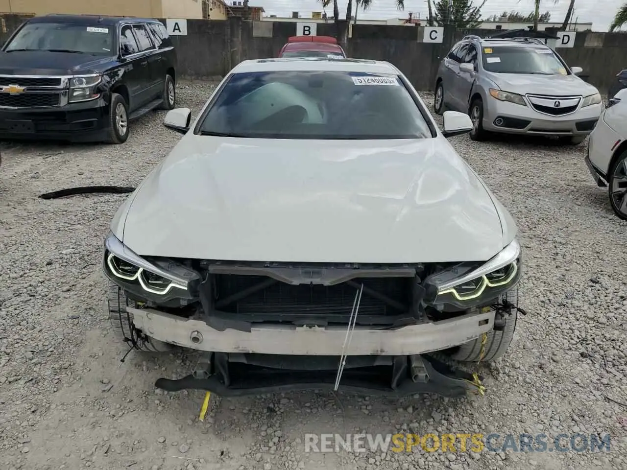 5 Photograph of a damaged car WBA4W3C54KAF92329 BMW 4 SERIES 2019