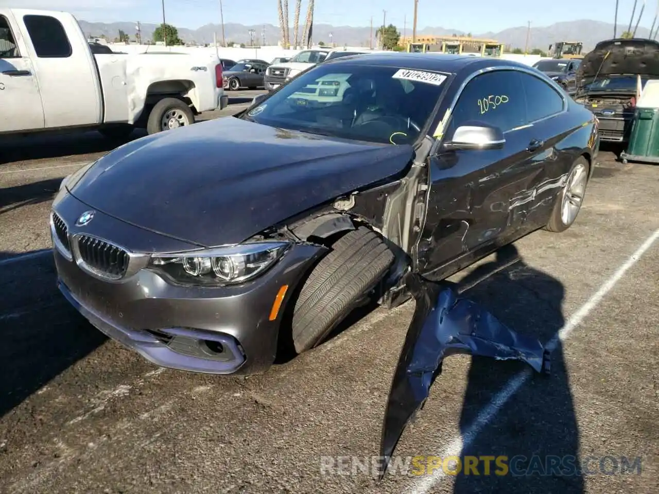 2 Photograph of a damaged car WBA4W3C54KAF92539 BMW 4 SERIES 2019