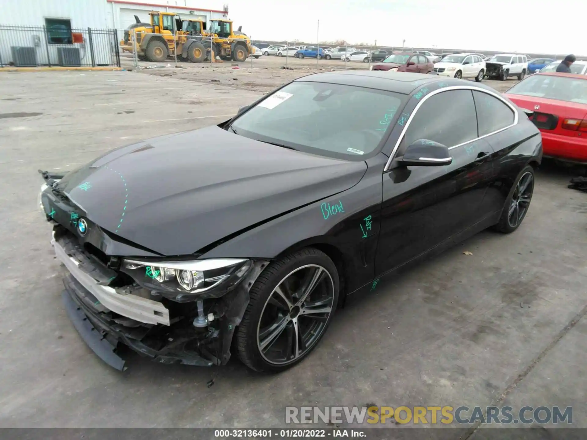 2 Photograph of a damaged car WBA4W3C03LAG91701 BMW 4 SERIES 2020