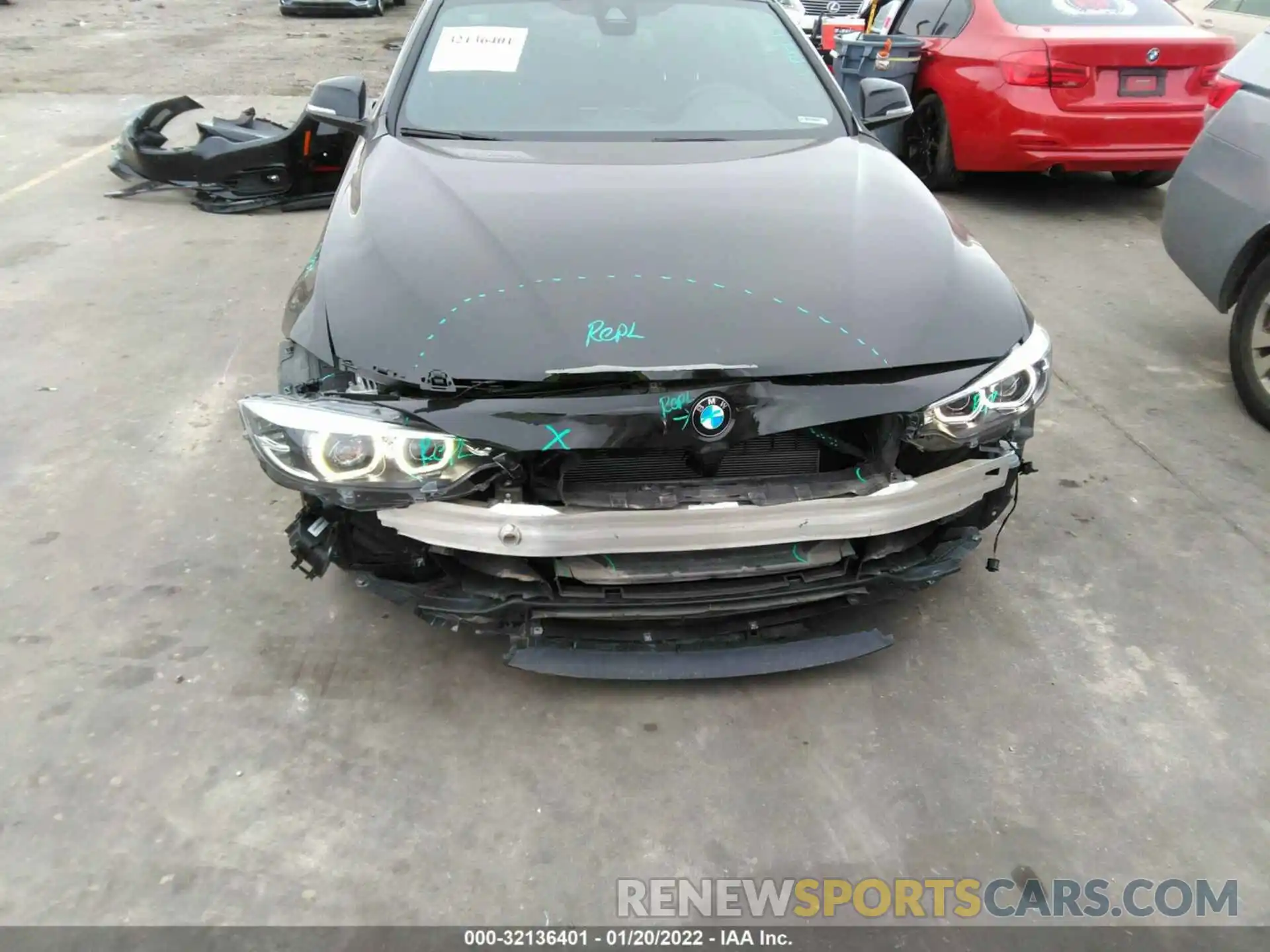 6 Photograph of a damaged car WBA4W3C03LAG91701 BMW 4 SERIES 2020