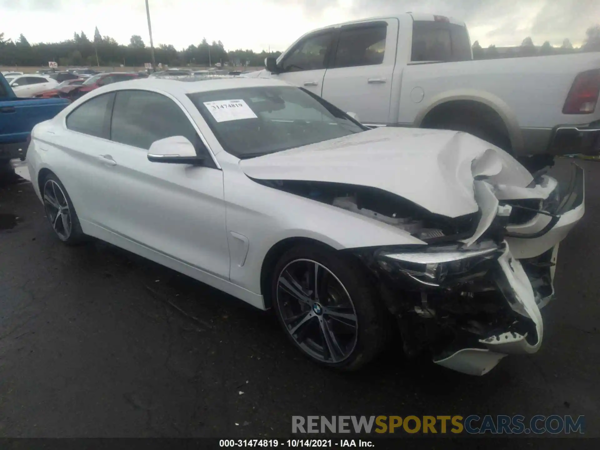 1 Photograph of a damaged car WBA4W9C0XLFJ51183 BMW 4 SERIES 2020